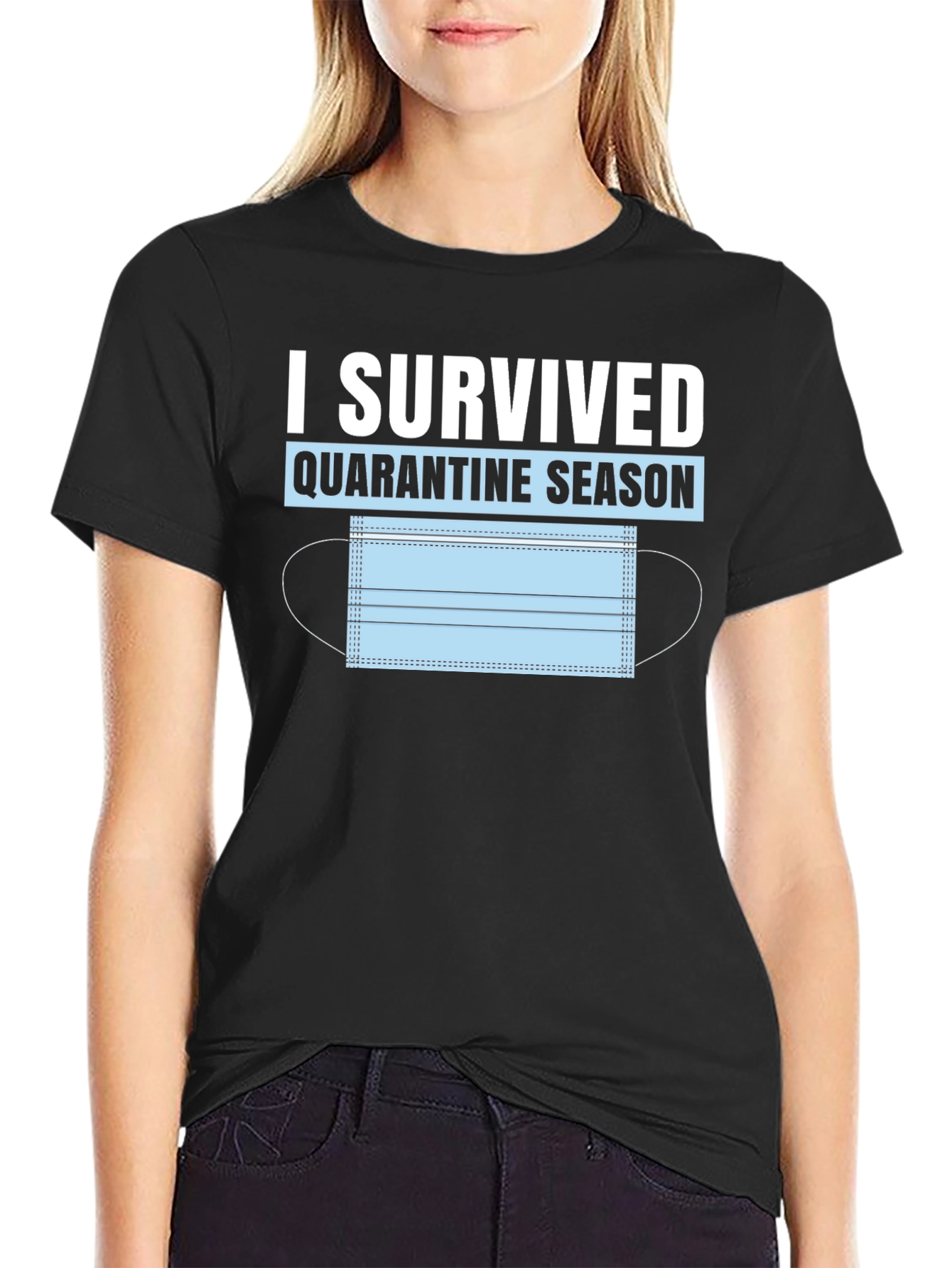 I Survived Quarantine Season Black T-Shirt