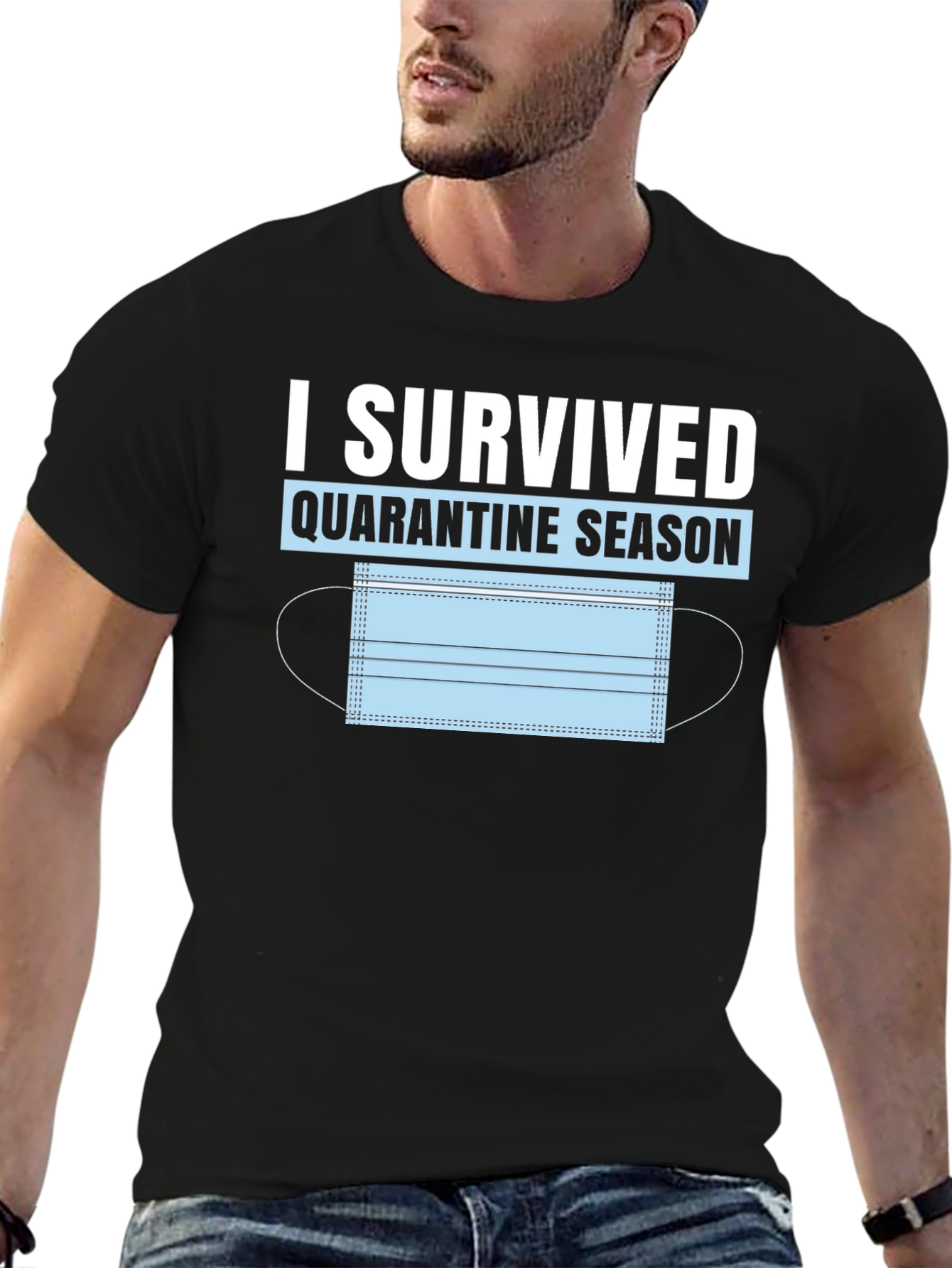 I Survived Quarantine Season Black T-Shirt