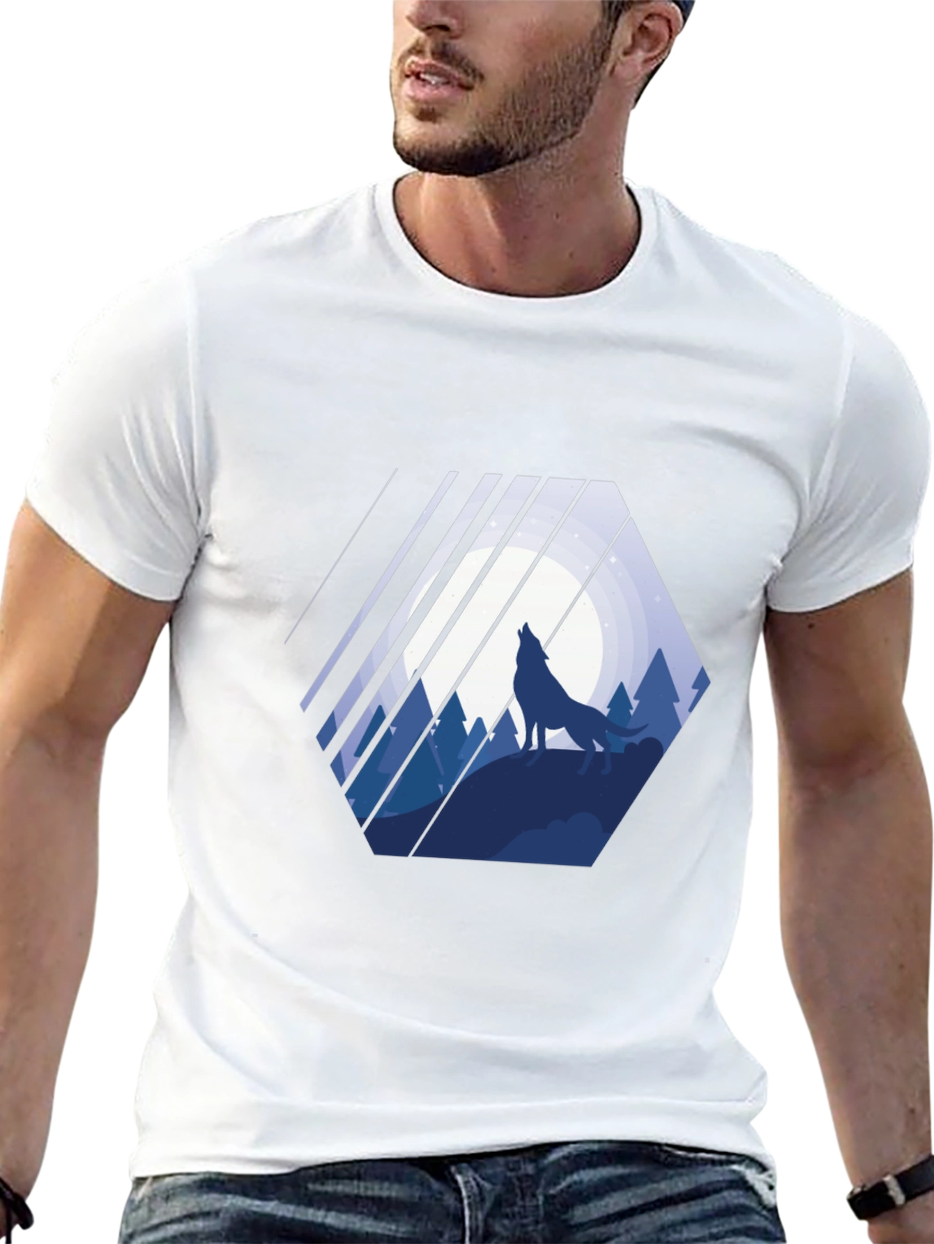 Wolf Howling Graphic T-Shirt