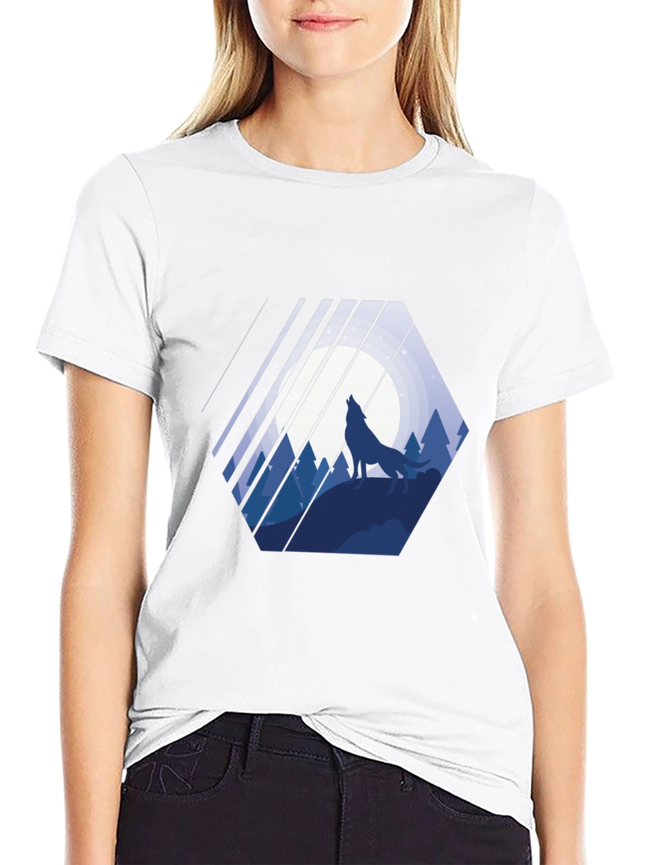 Wolf Howling Graphic T-Shirt