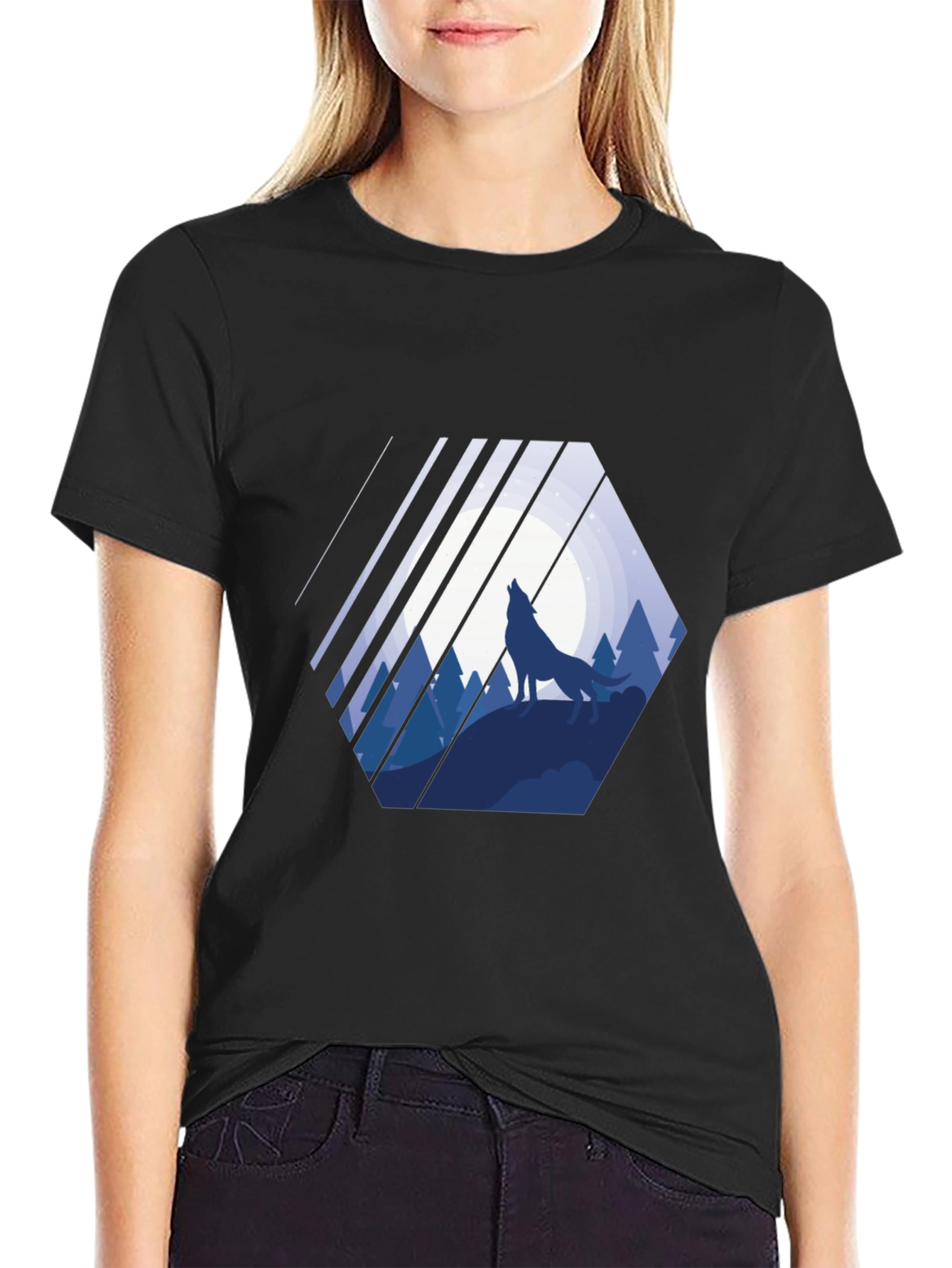Wolf Howling Graphic T-Shirt