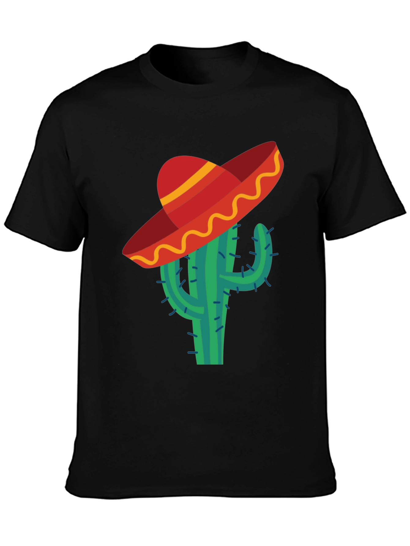 Cactus Sombrero Tee - Novelty Mens T-Shirt