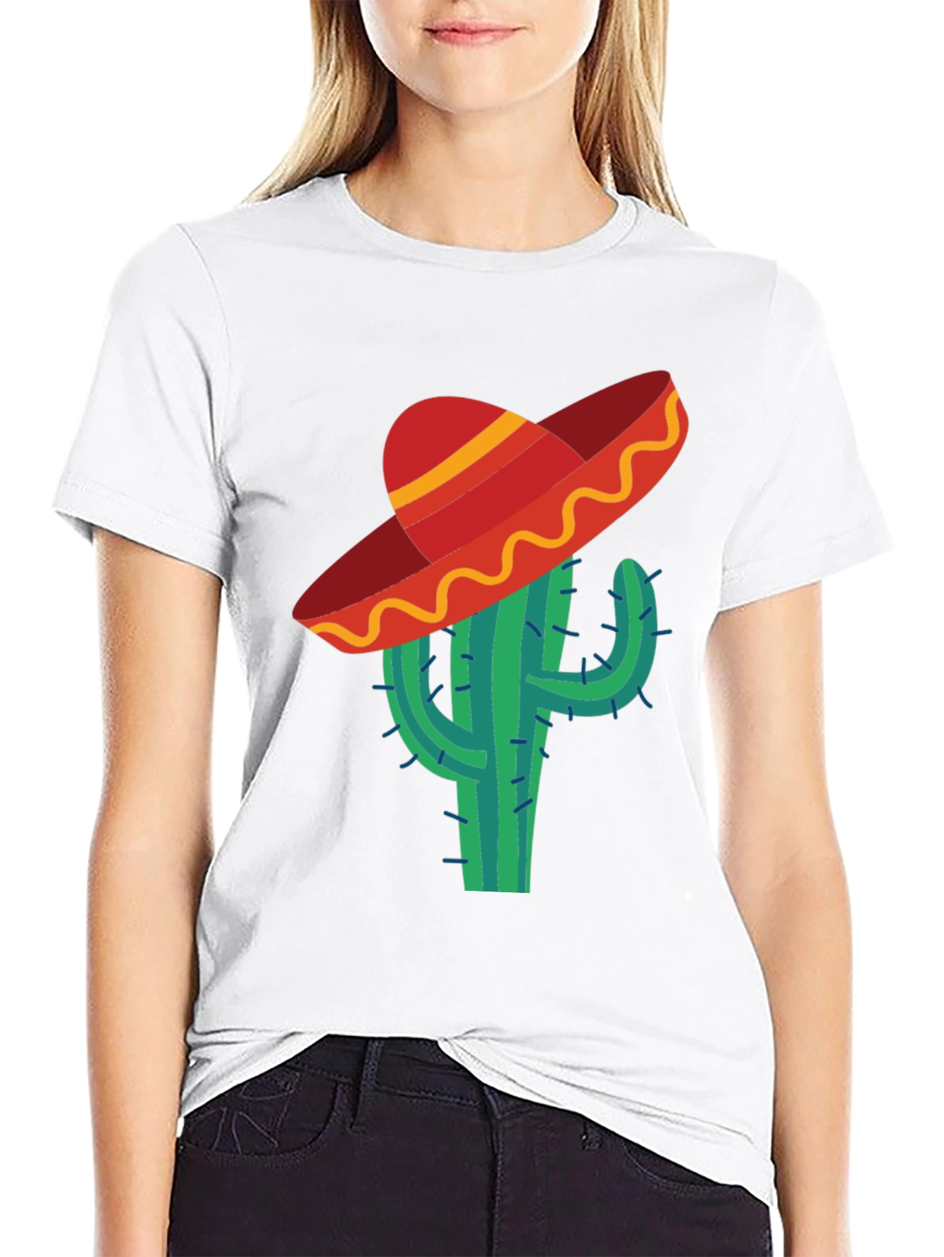 Cactus Sombrero Tee - Novelty Mens T-Shirt