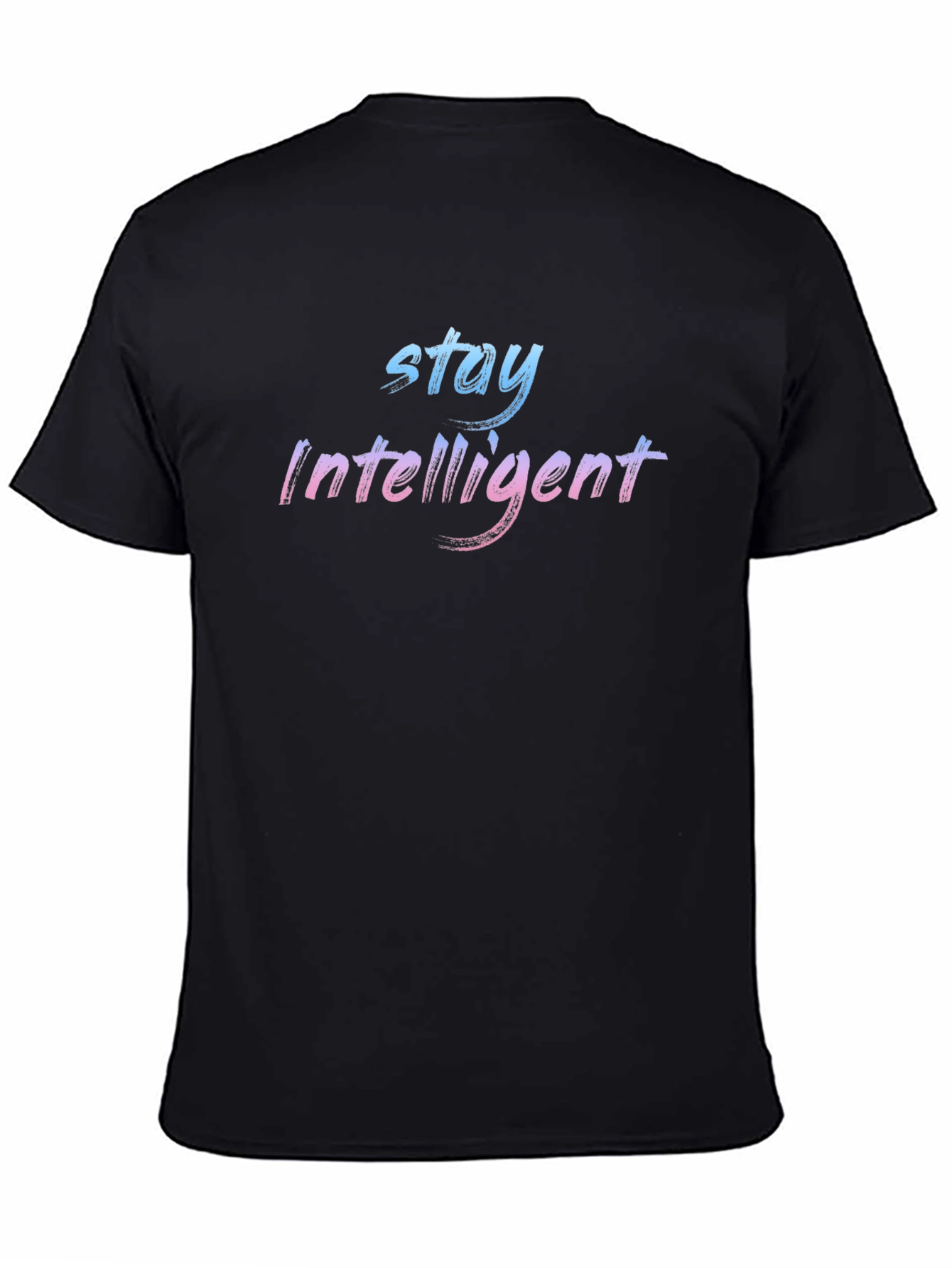 Stay Intelligent Graphic Black T-Shirt