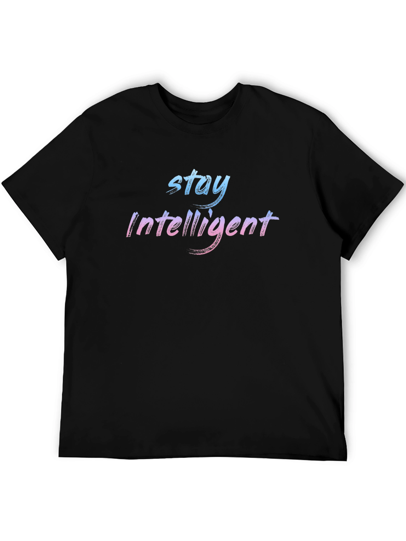 Stay Intelligent Graphic Black T-Shirt