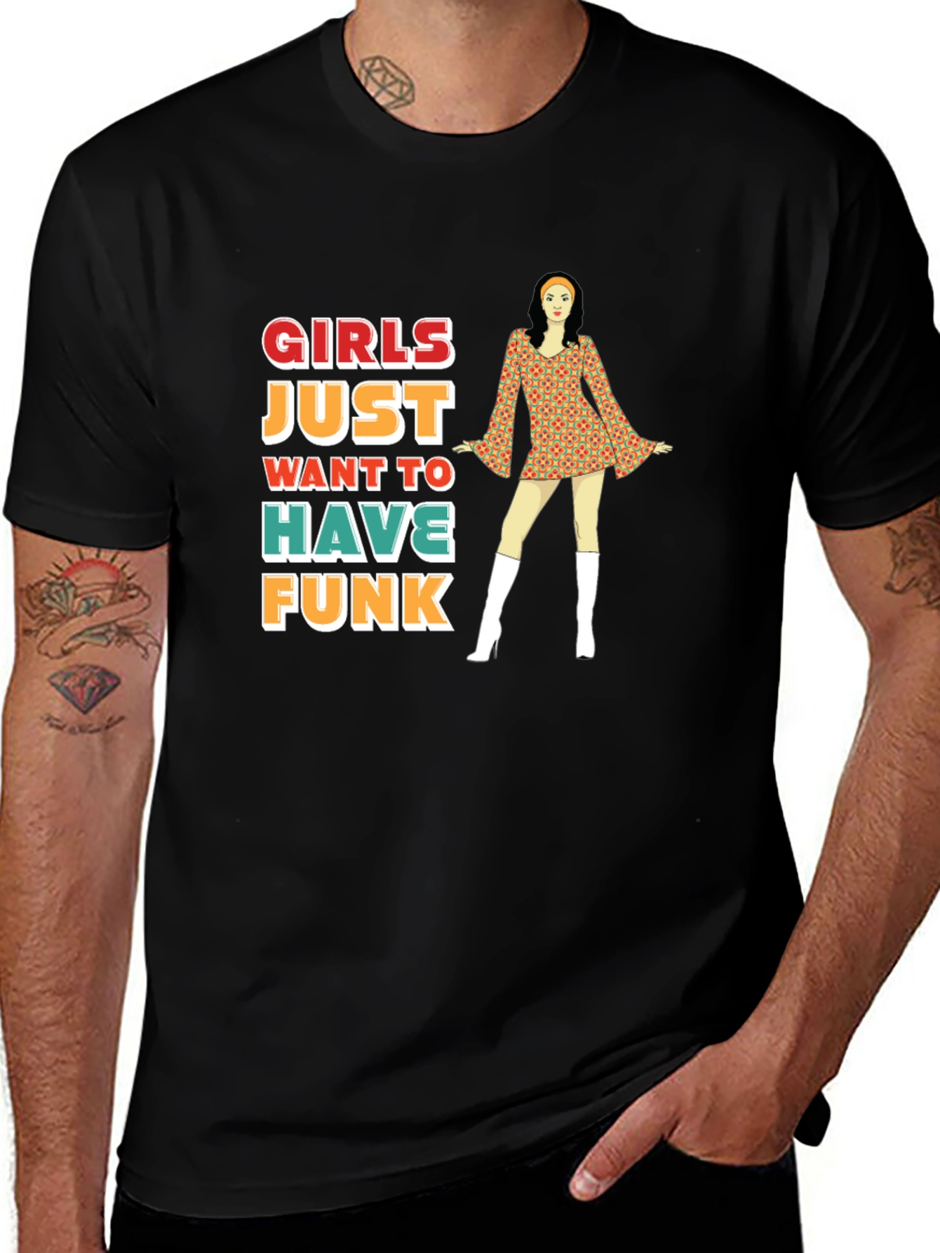 Girls Just Want to Have Funk Retro T-Shirt
