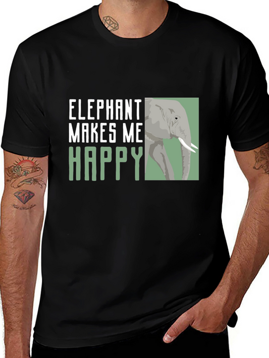 Elephant Makes Me Happy Graphic Tee