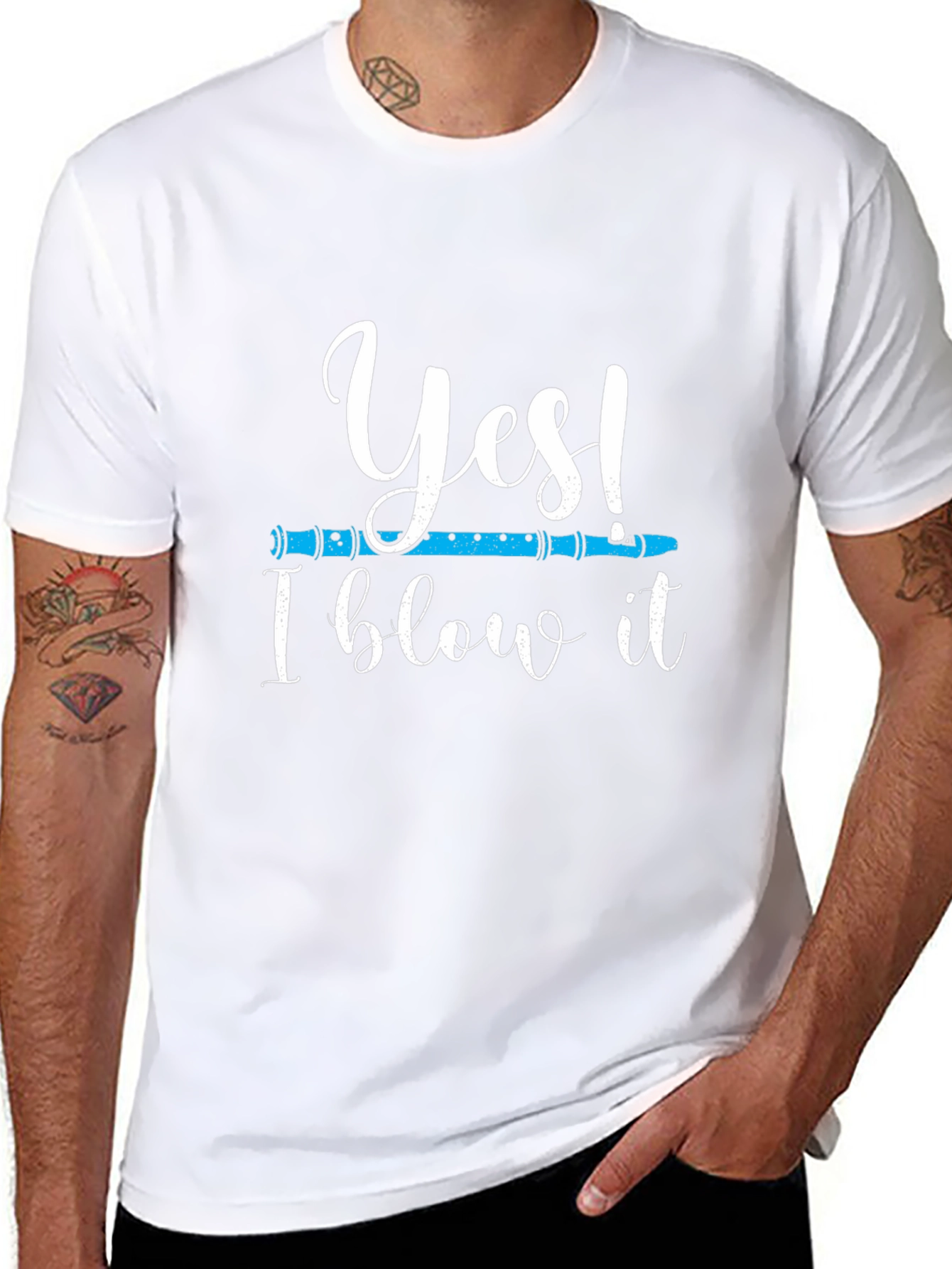 Yes I Blow It T-Shirt - Funny Music Tee
