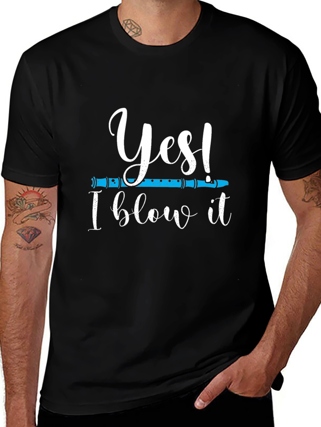 Yes I Blow It T-Shirt - Funny Music Tee