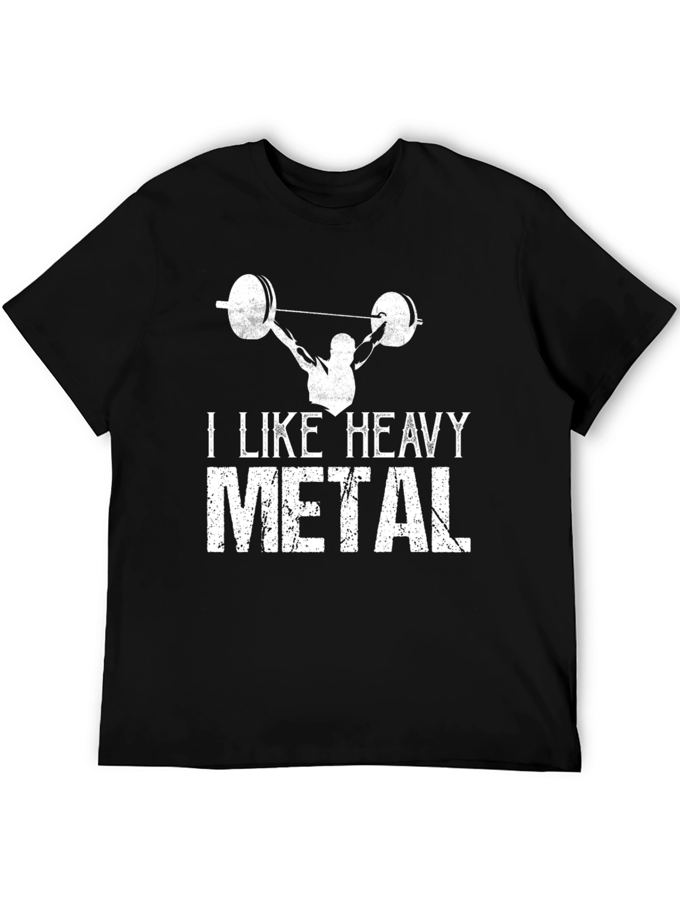 Heavy Metal Gym T-Shirt - Black Weightlifting Design