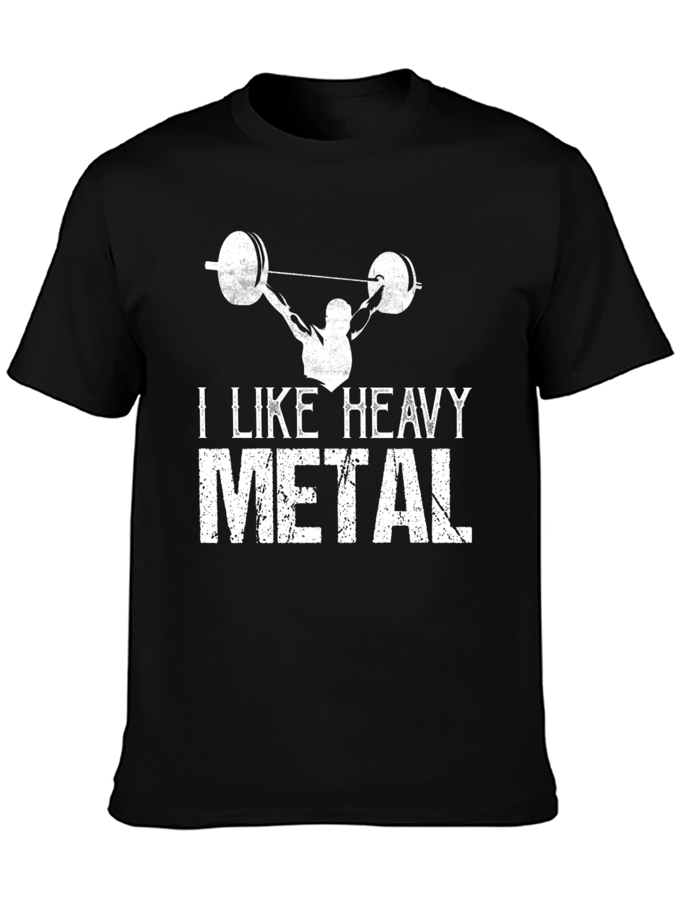 Heavy Metal Gym T-Shirt - Black Weightlifting Design
