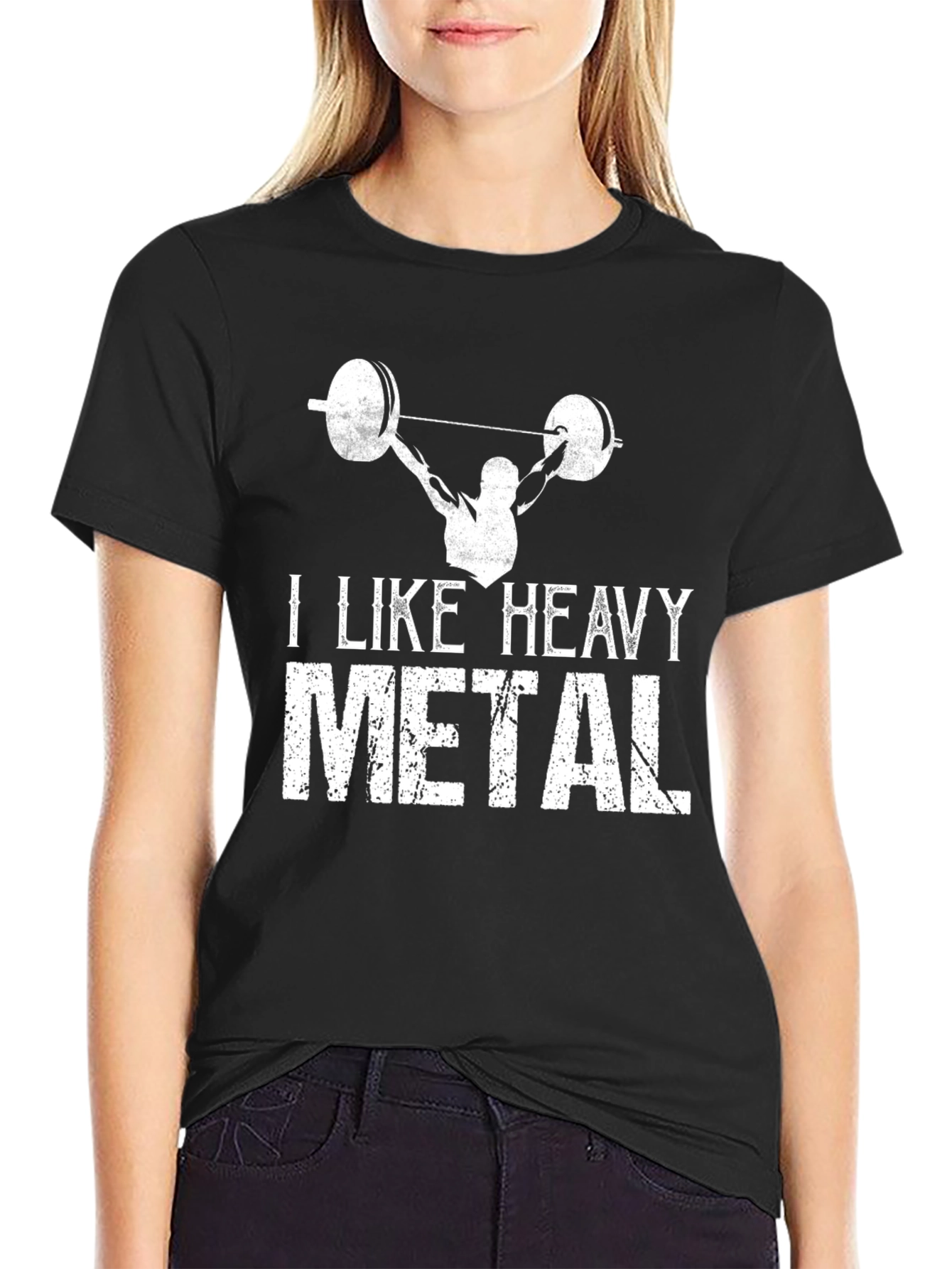 Heavy Metal Gym T-Shirt - Black Weightlifting Design