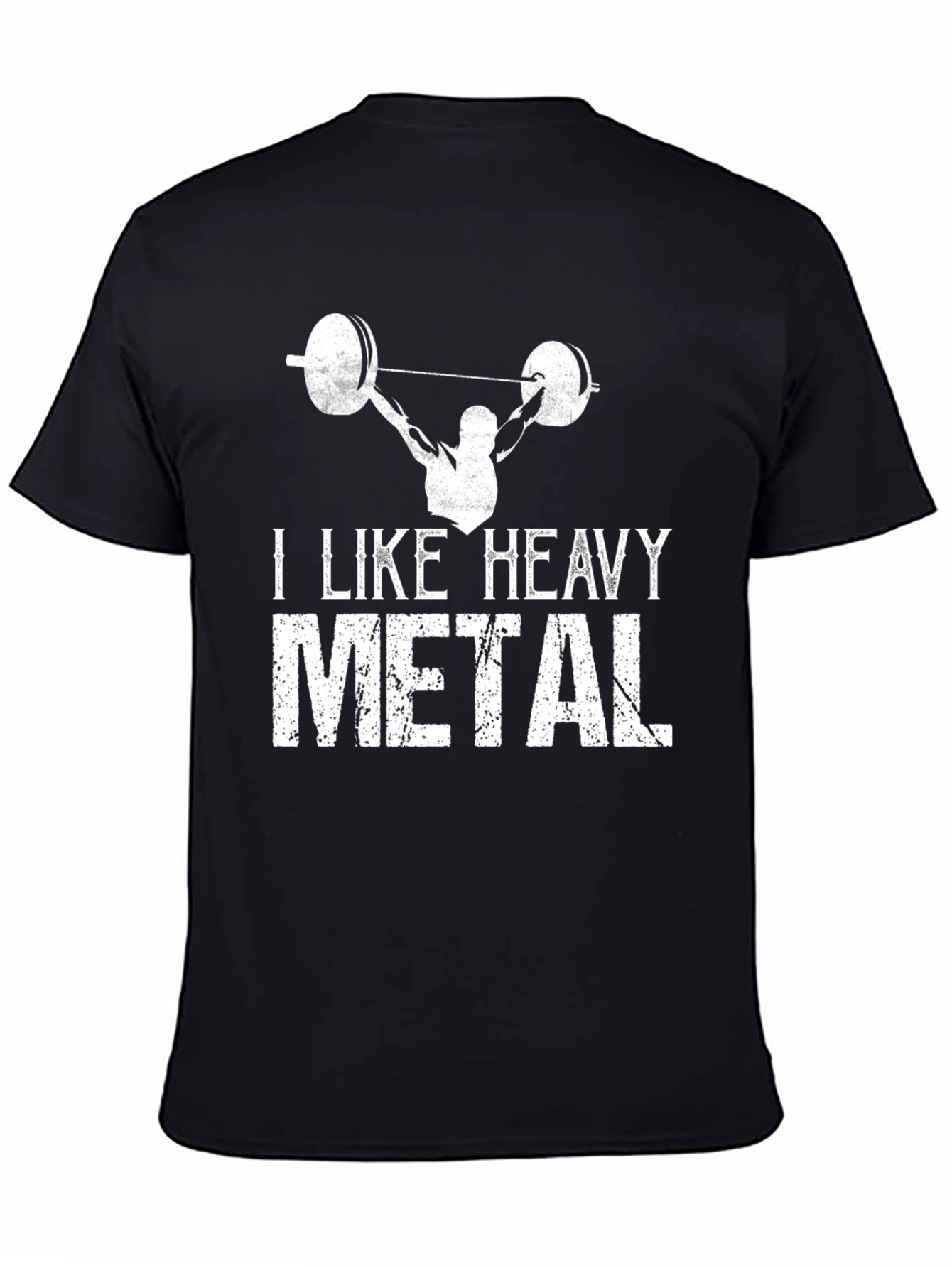 Heavy Metal Gym T-Shirt - Black Weightlifting Design