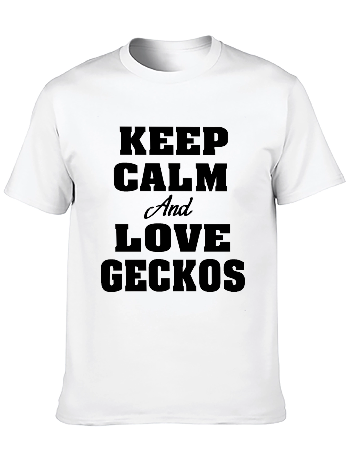 Keep Calm and Love Geckos Black T-Shirt