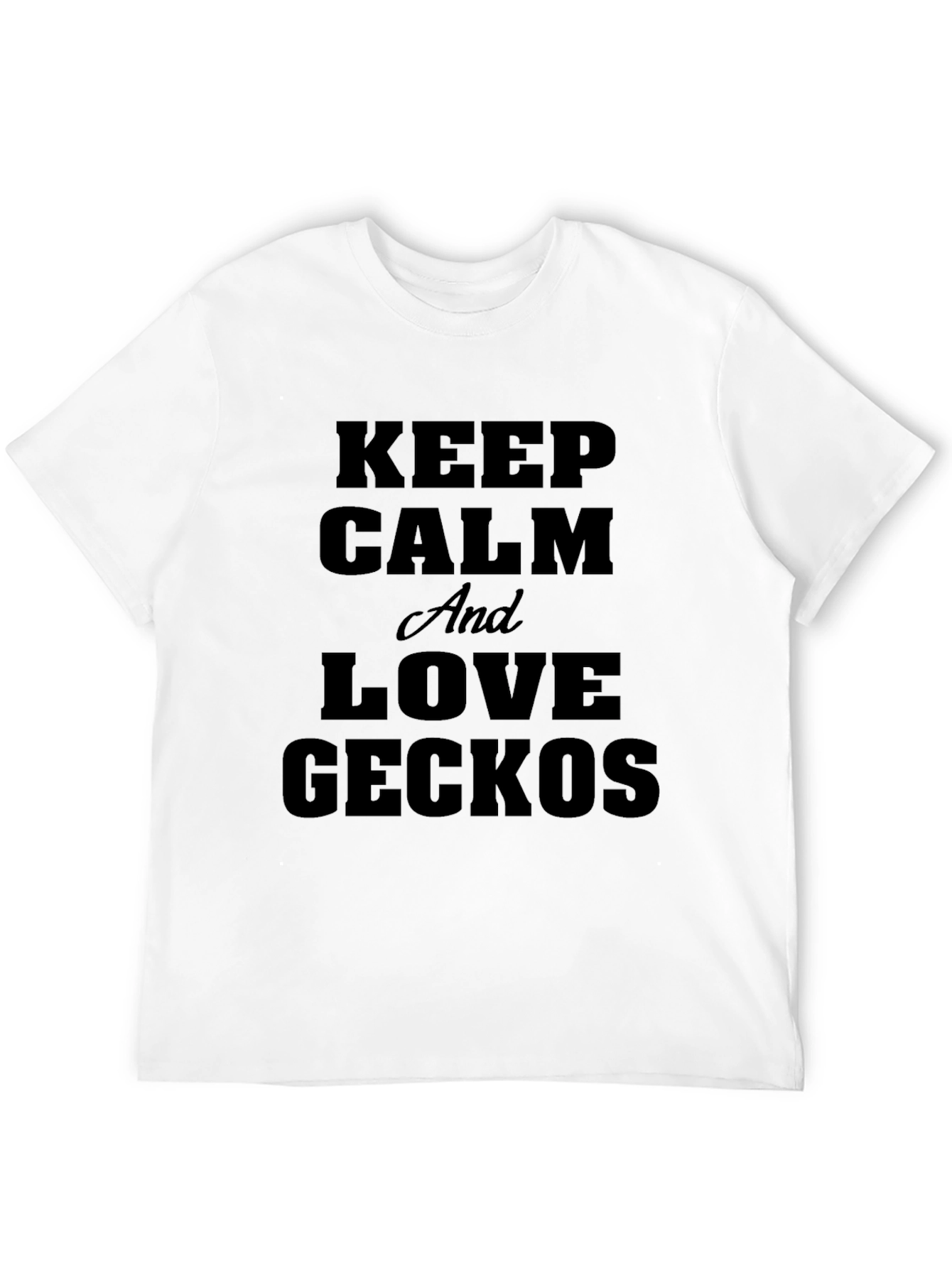 Keep Calm and Love Geckos Black T-Shirt