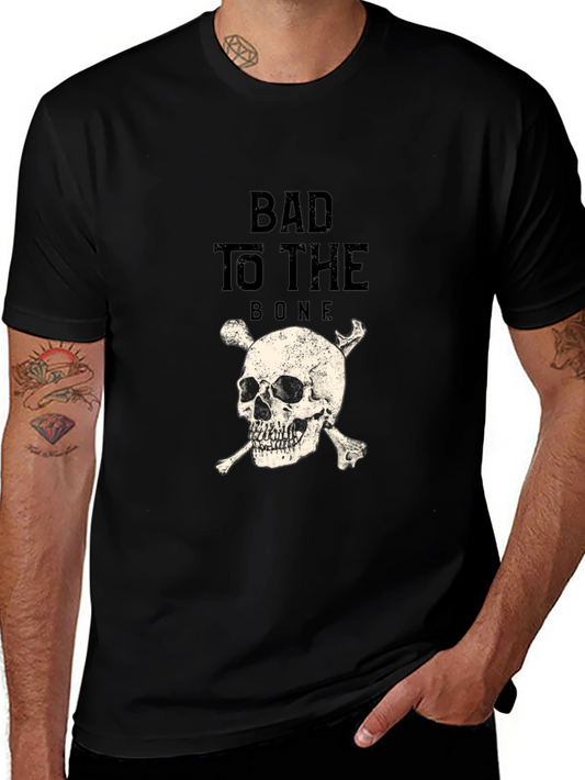 Bad to the Bone Skull Graphic Tee