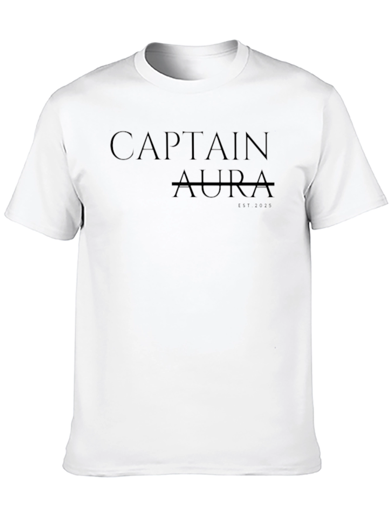 Captain Aura Black T-Shirt - Modern Design
