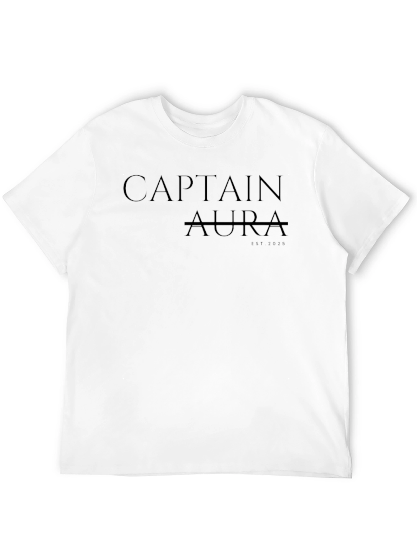 Captain Aura Black T-Shirt - Modern Design