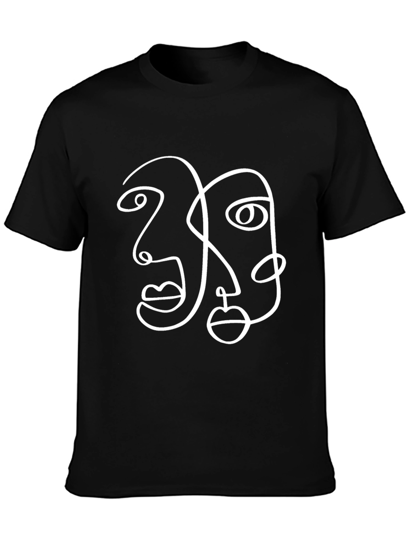 Abstract Face Line Art Graphic Tee