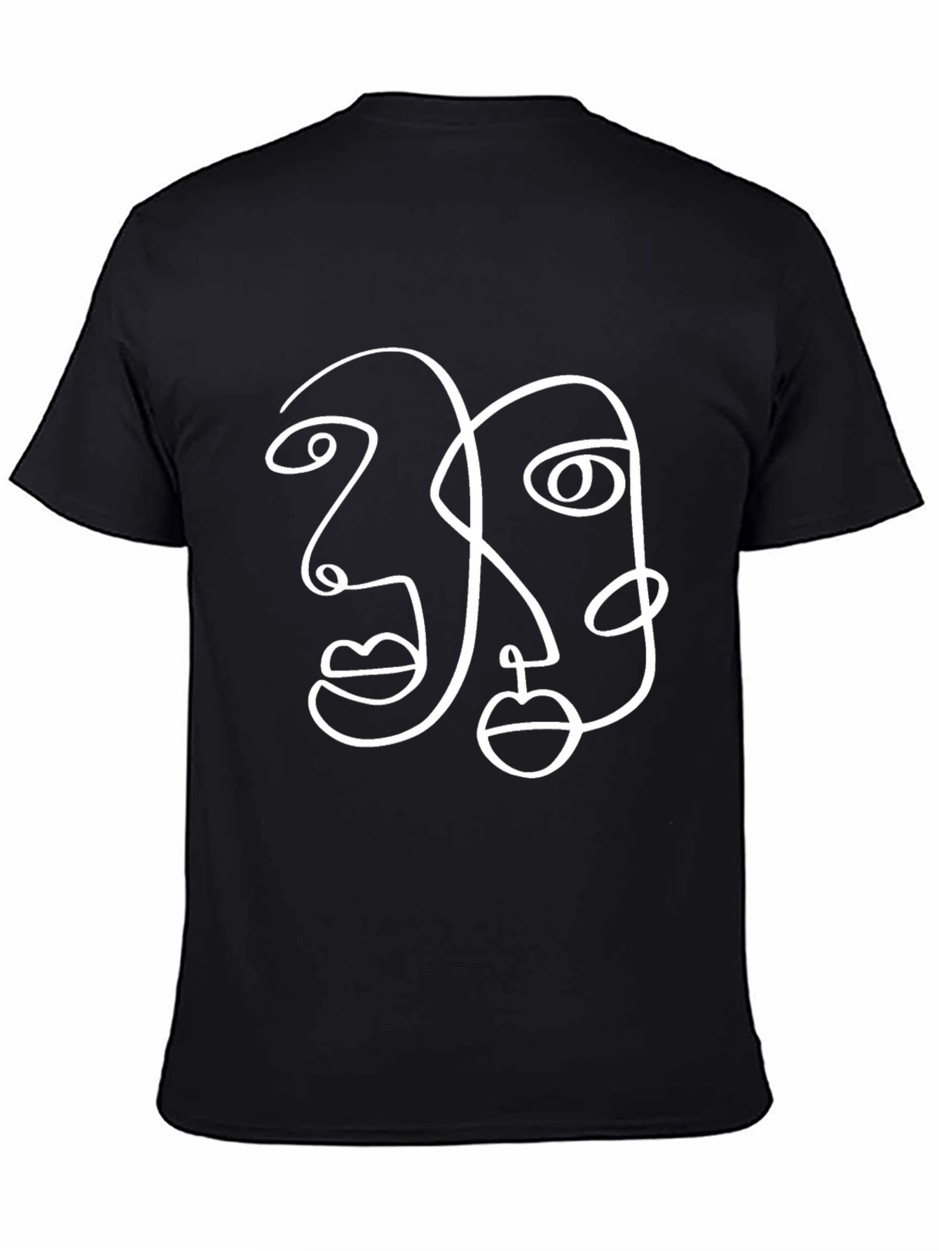 Abstract Face Line Art Graphic Tee