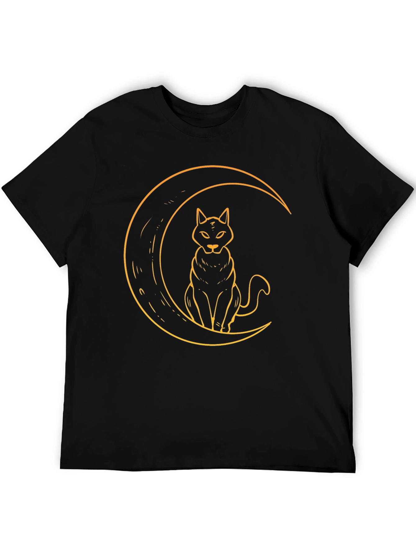 Cat Moon Graphic T-Shirt - Soft Cotton Tee