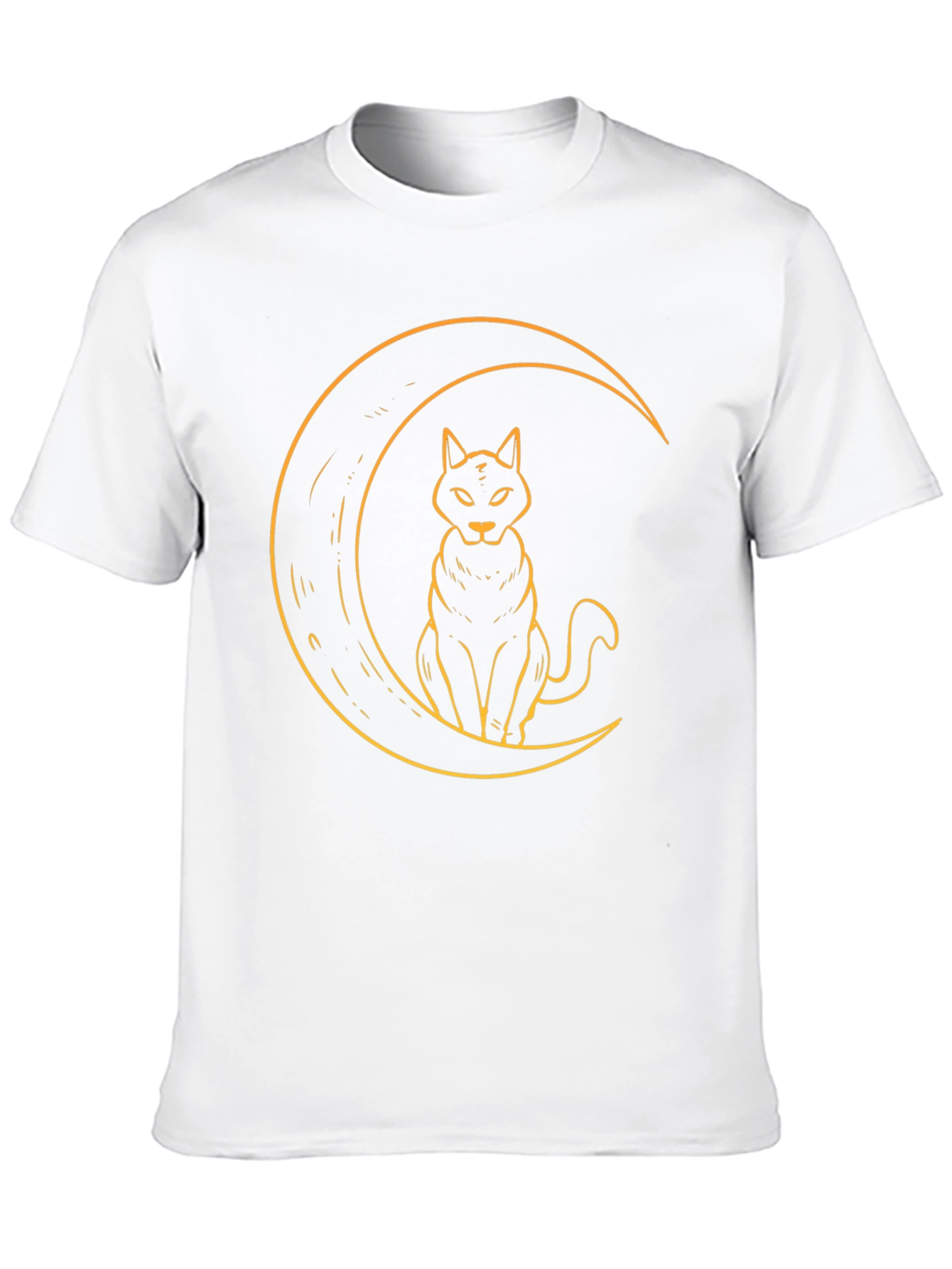 Cat Moon Graphic T-Shirt - Soft Cotton Tee