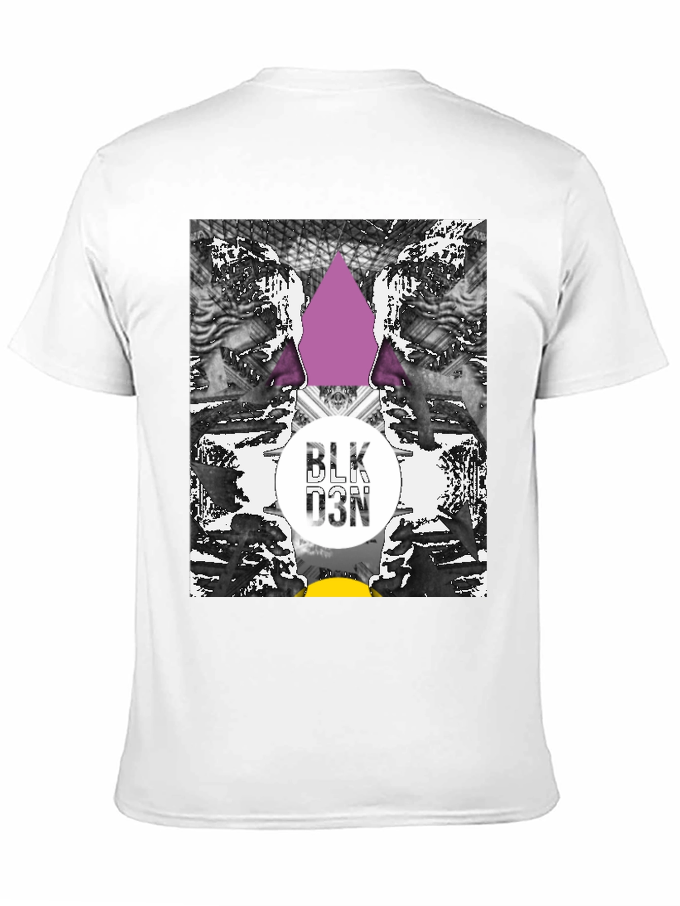Abstract Graphic Print Black Tee