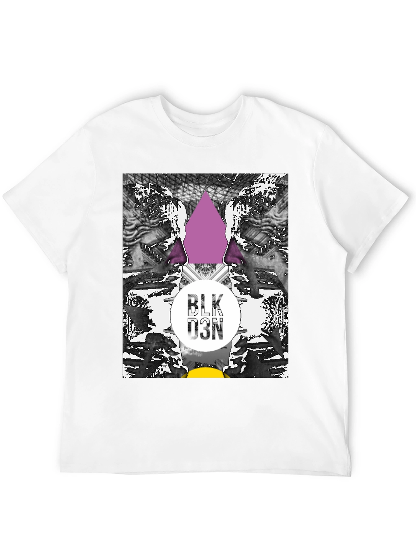 Abstract Graphic Print Black Tee