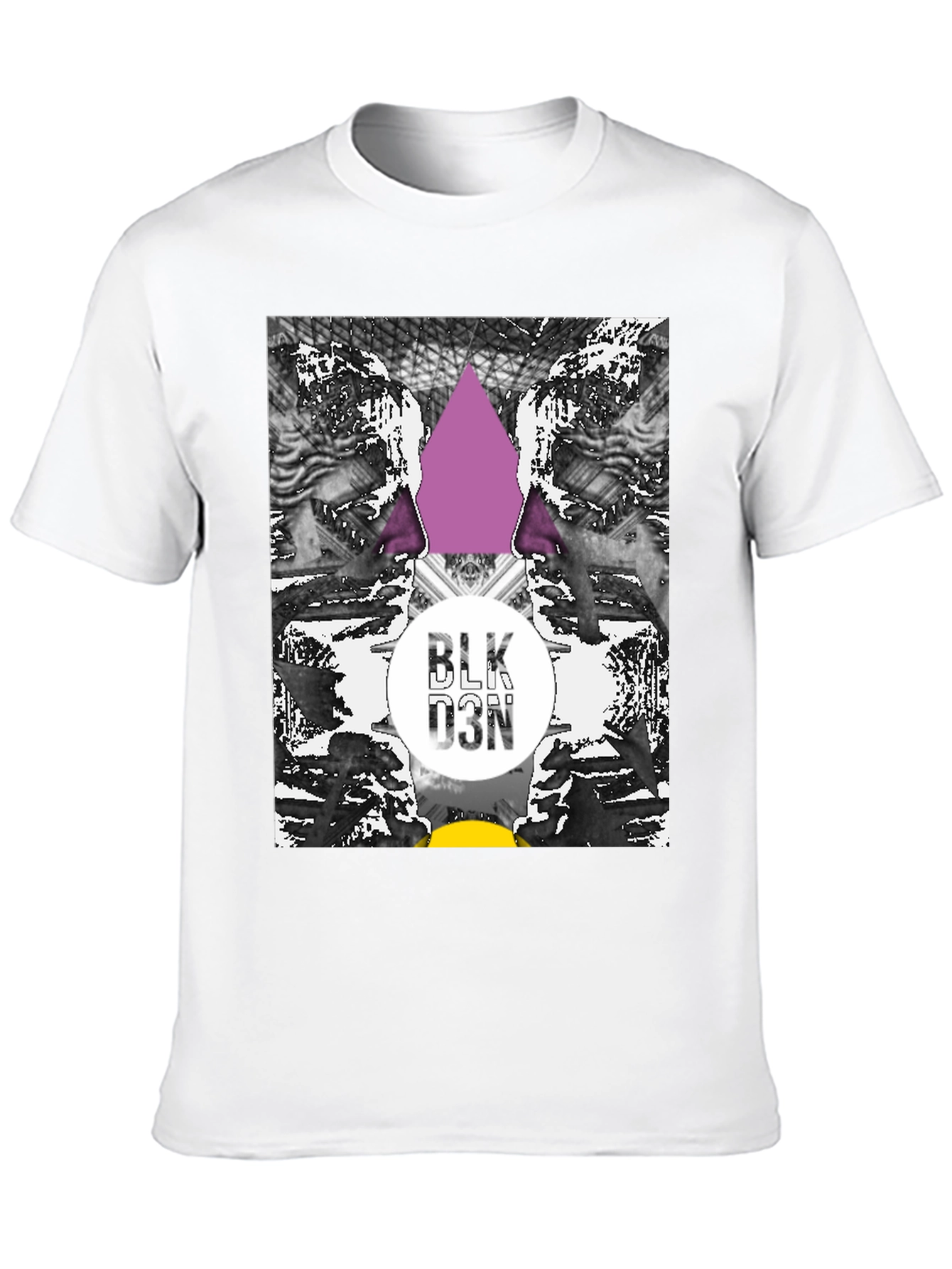 Abstract Graphic Print Black Tee