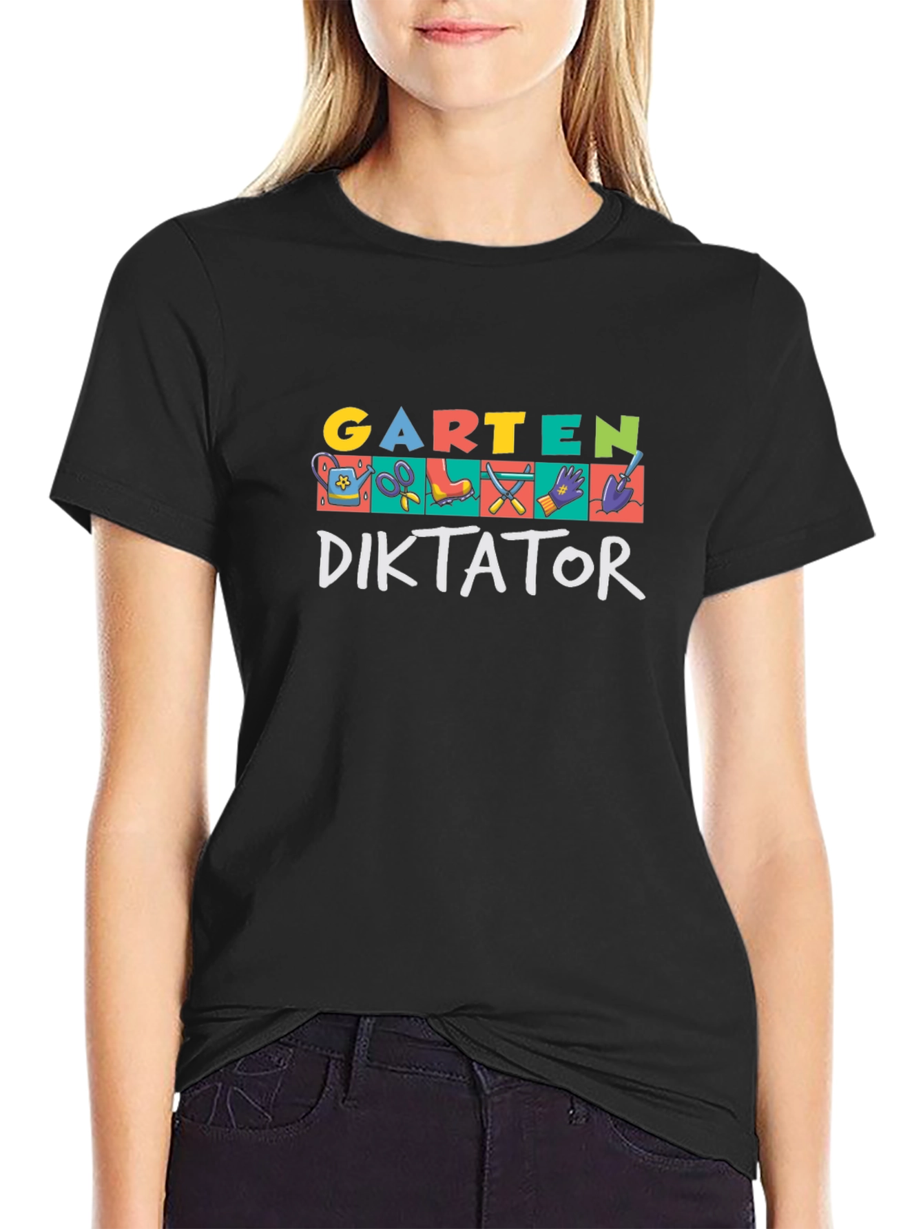 Garten Diktator Black Graphic T-Shirt