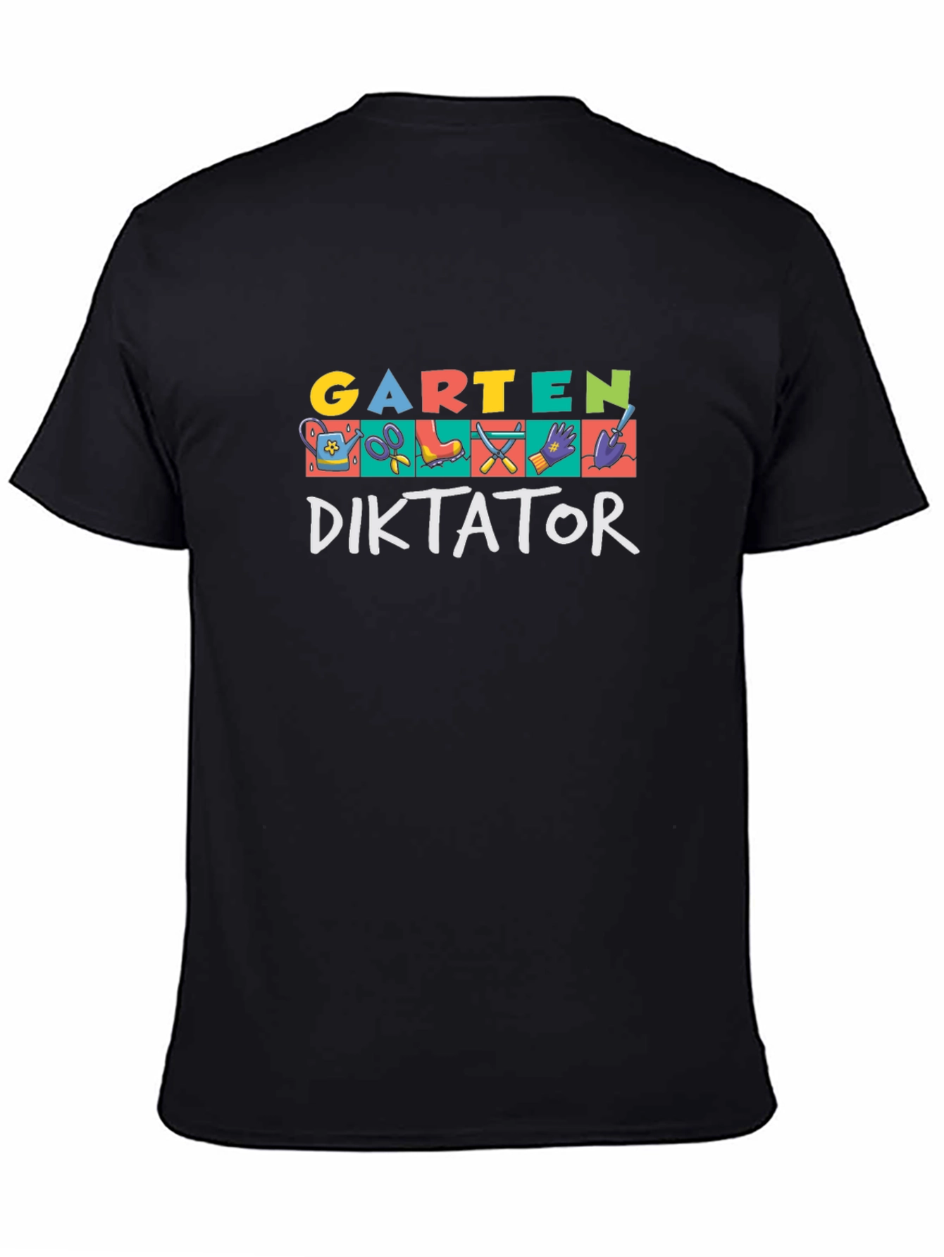 Garten Diktator Black Graphic T-Shirt