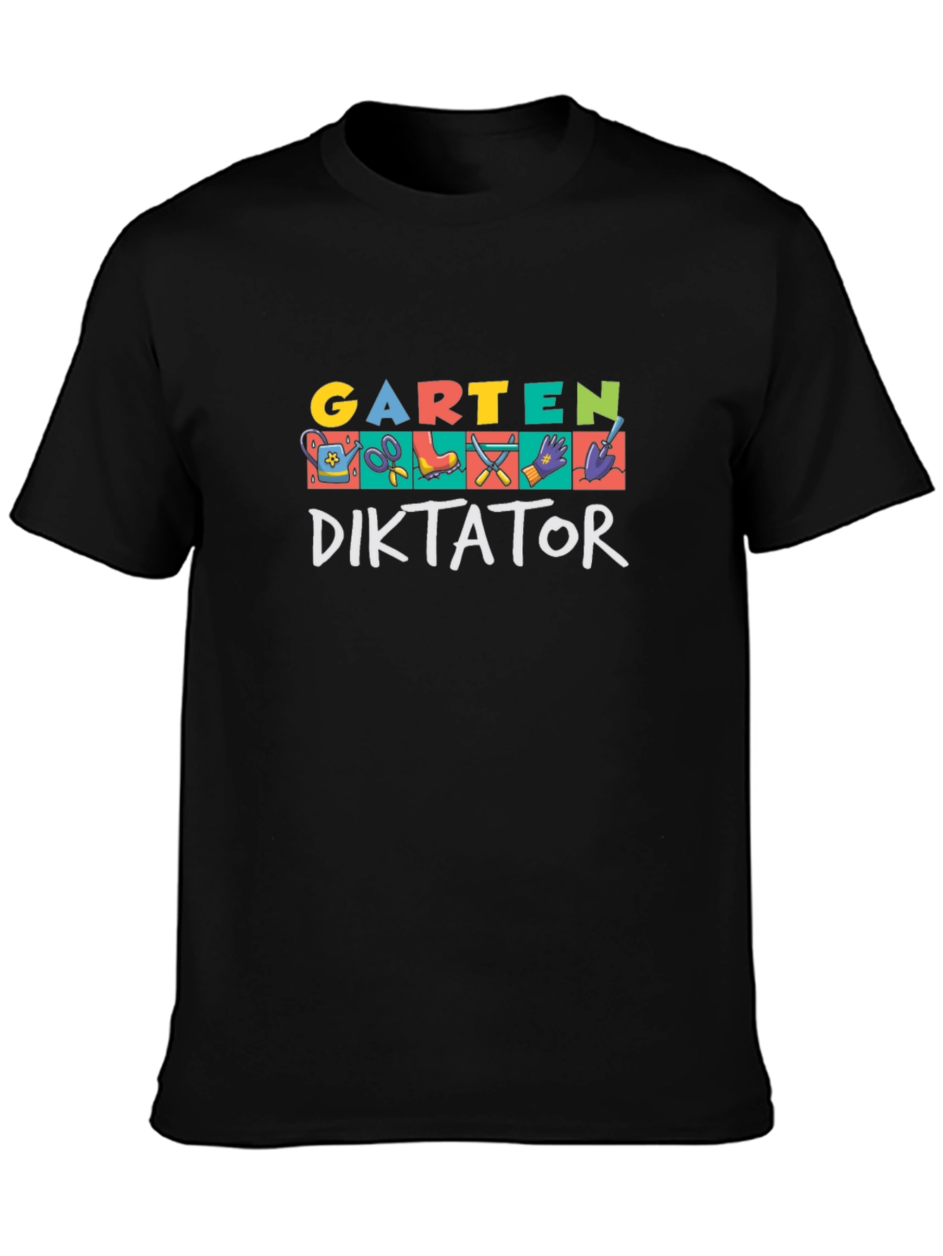 Garten Diktator Black Graphic T-Shirt