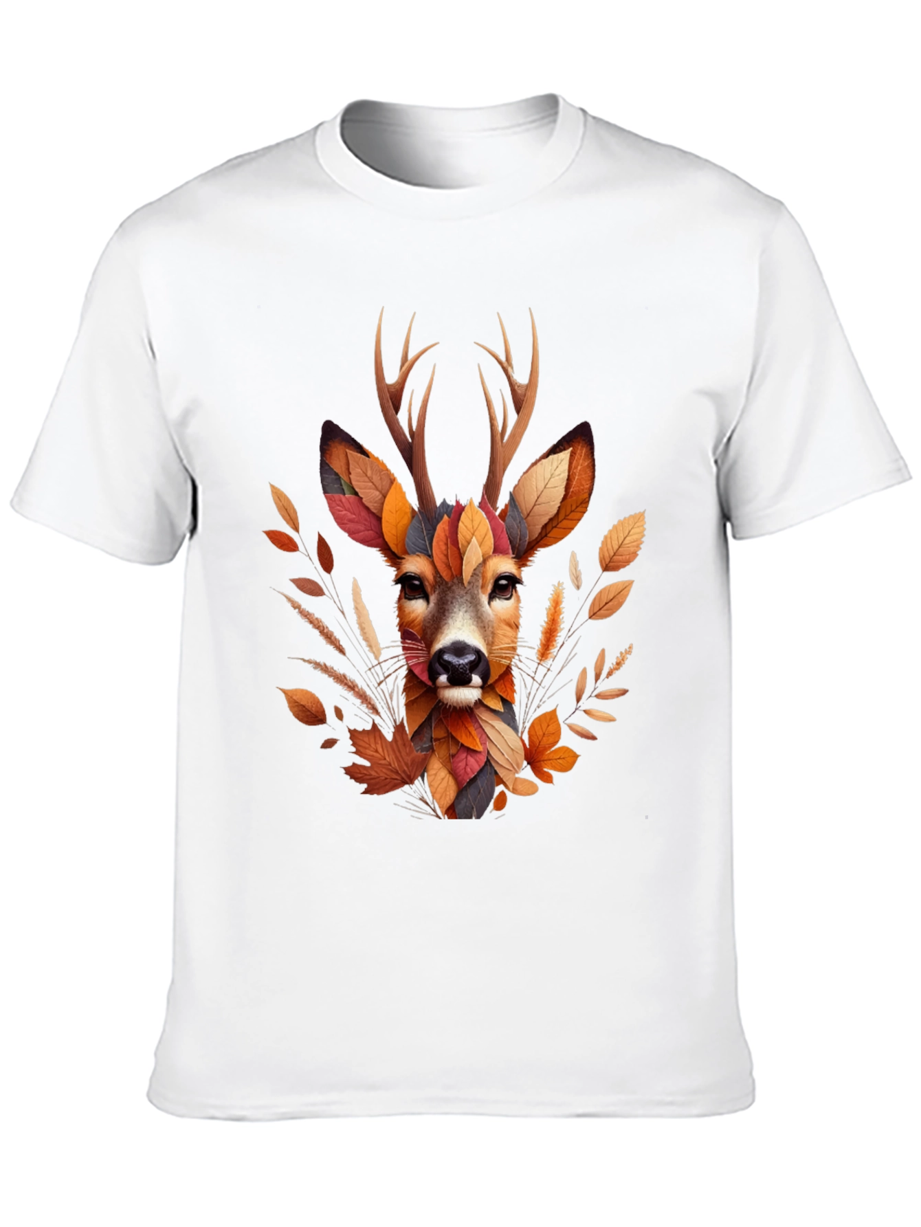 Autumn Deer Graphic T-Shirt - Nature Inspired Art