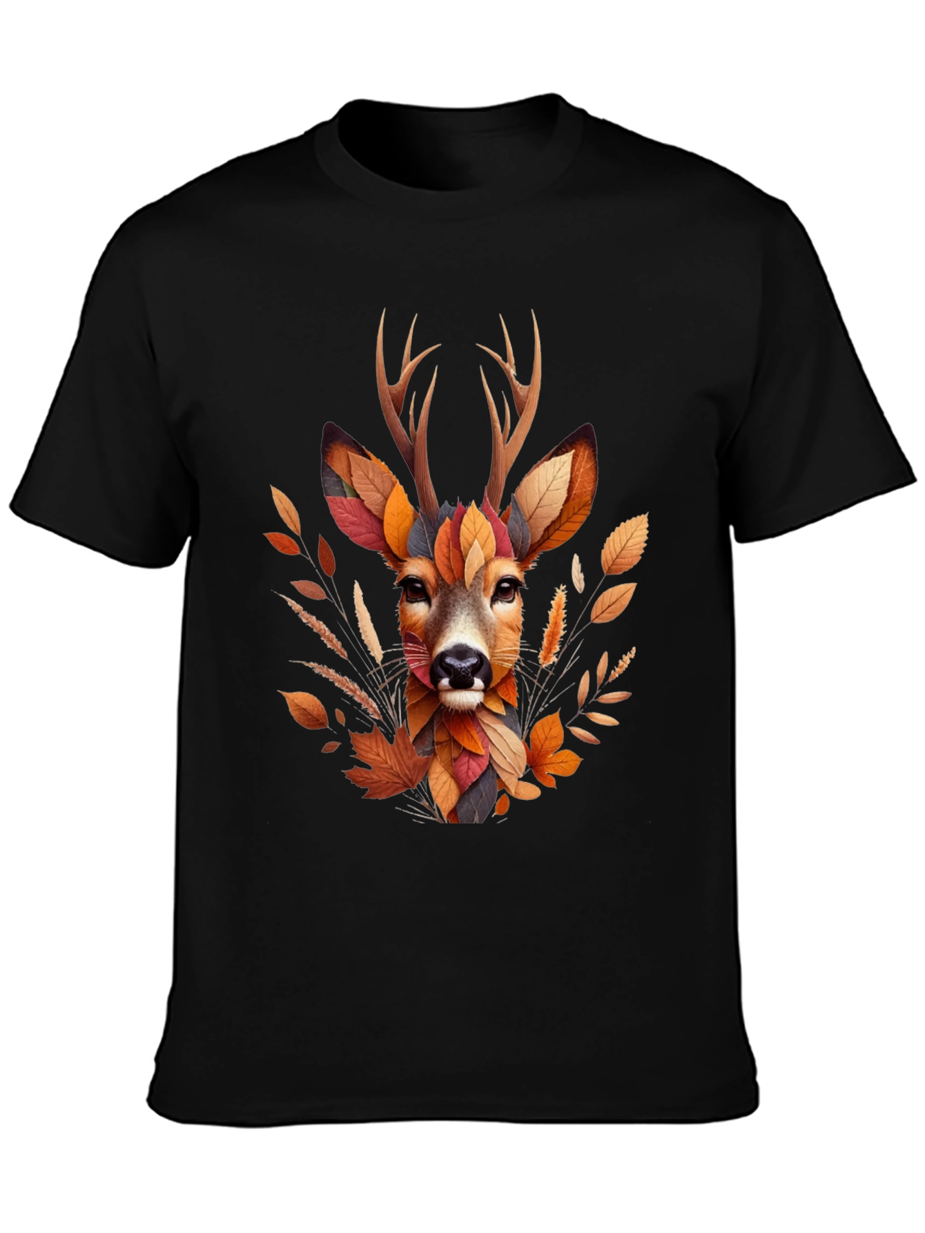 Autumn Deer Graphic T-Shirt - Nature Inspired Art
