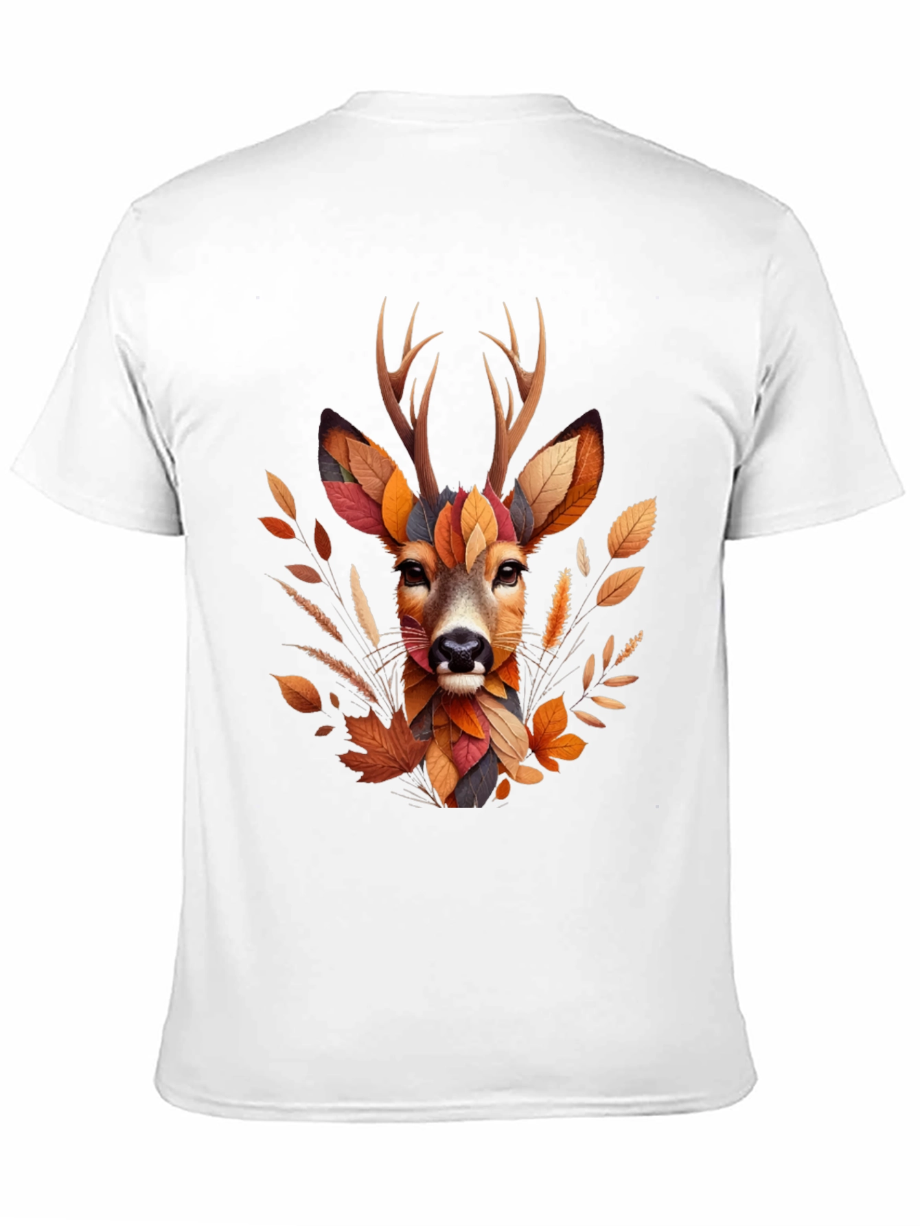 Autumn Deer Graphic T-Shirt - Nature Inspired Art
