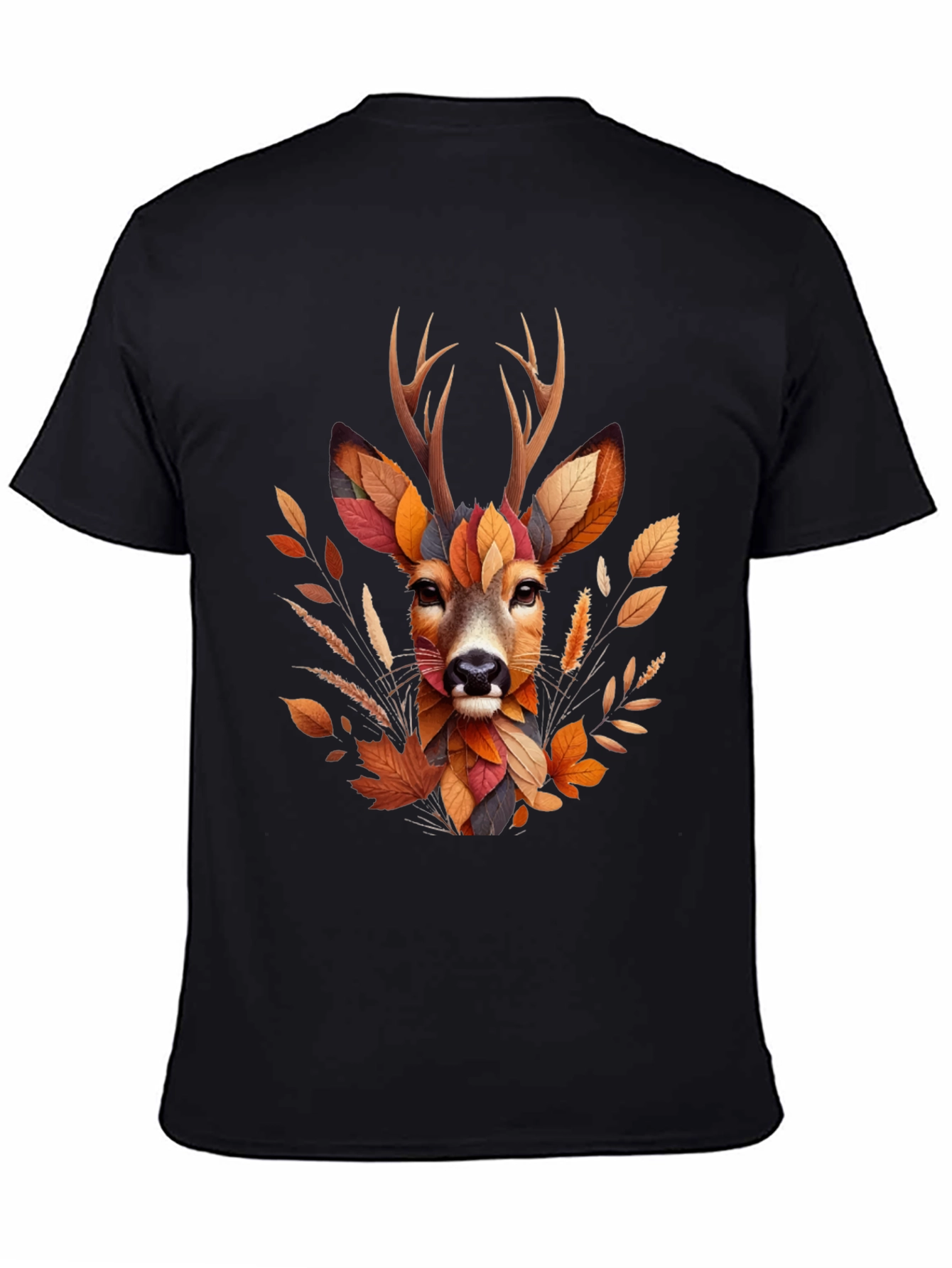Autumn Deer Graphic T-Shirt - Nature Inspired Art
