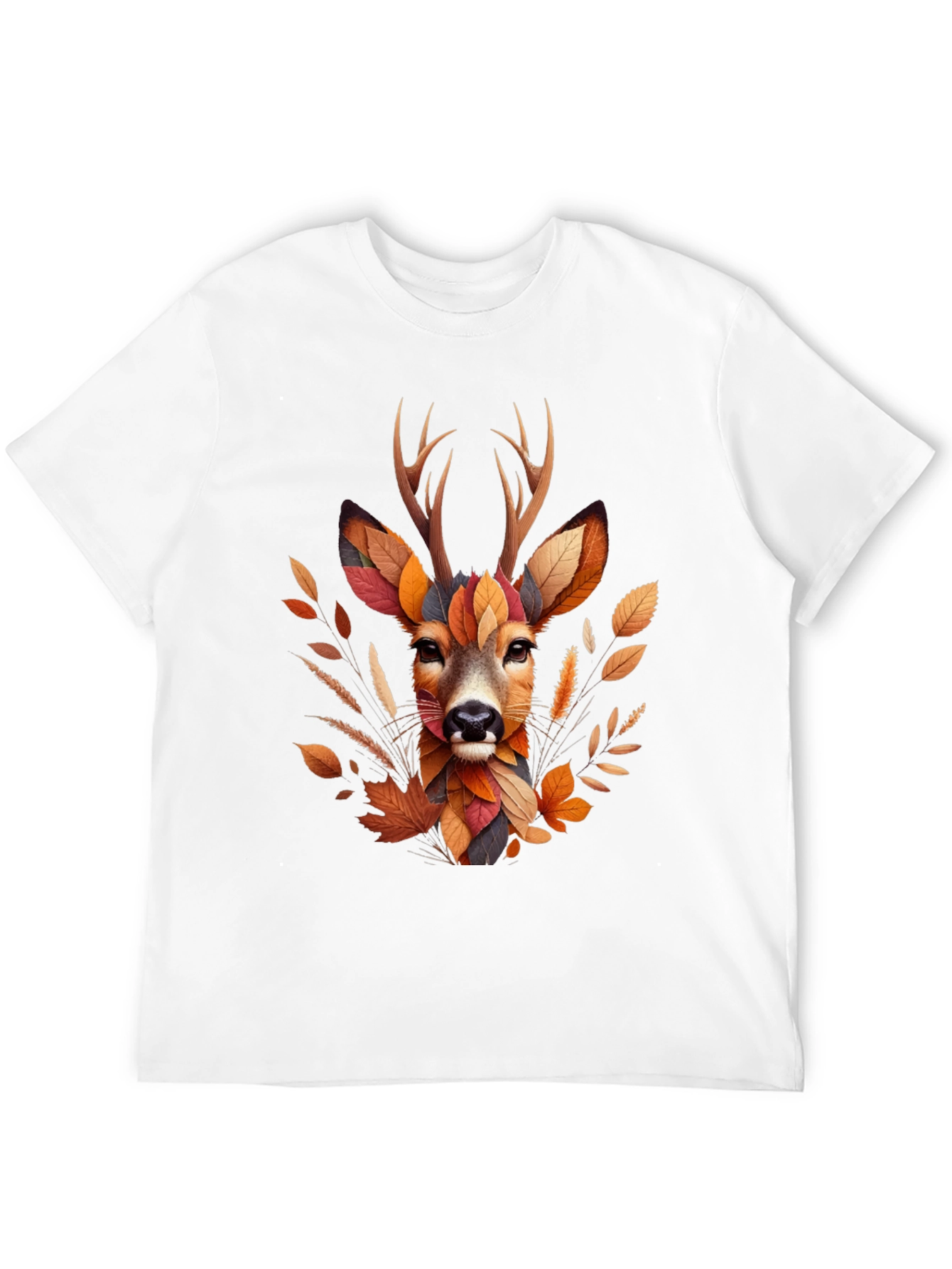 Autumn Deer Graphic T-Shirt - Nature Inspired Art