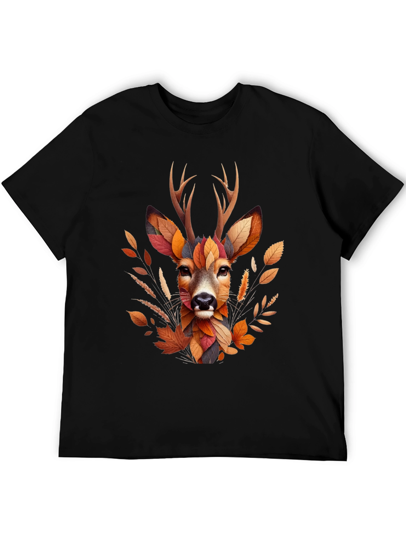 Autumn Deer Graphic T-Shirt - Nature Inspired Art
