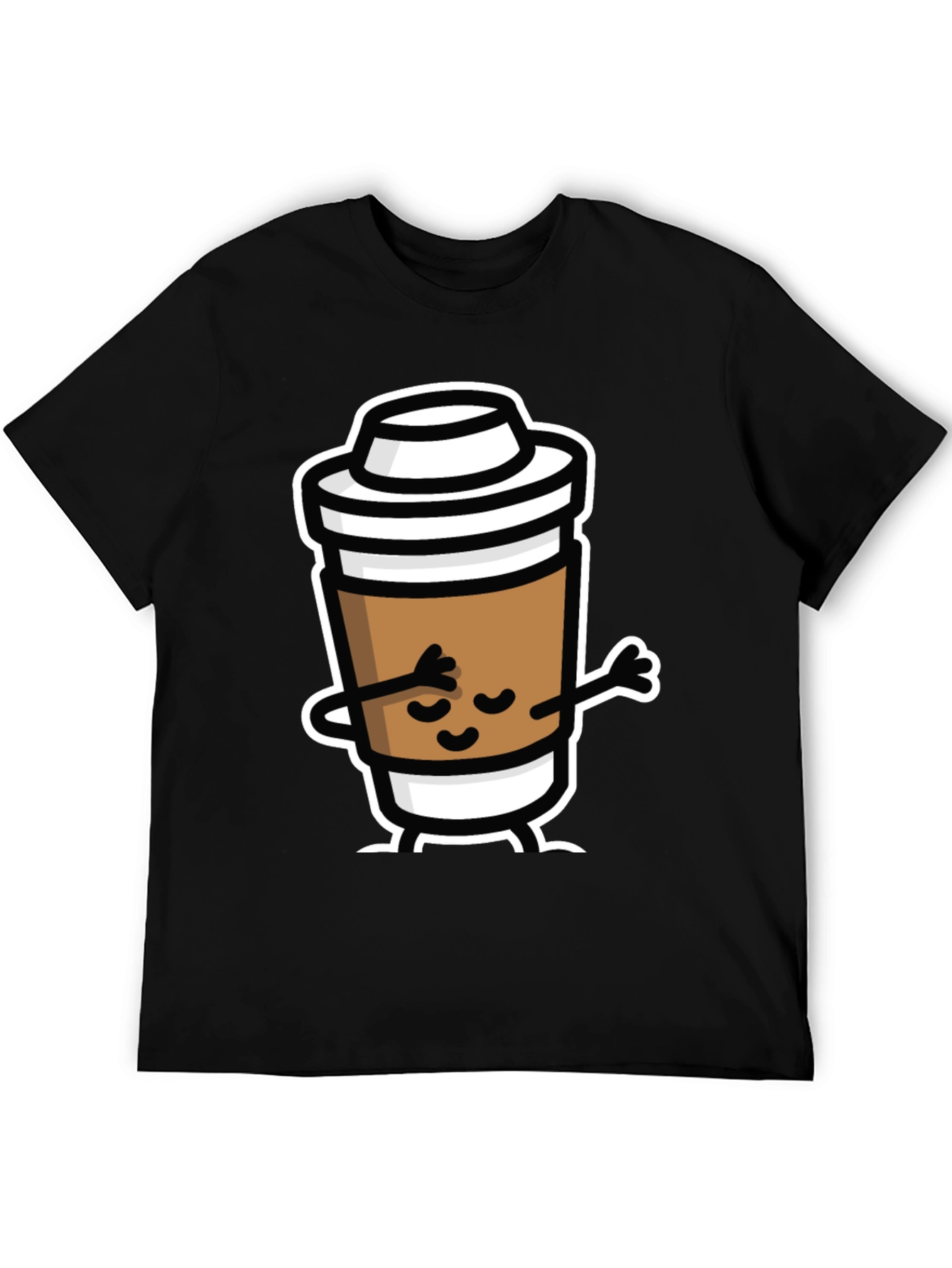 Dabbing Coffee Cup Black T-Shirt