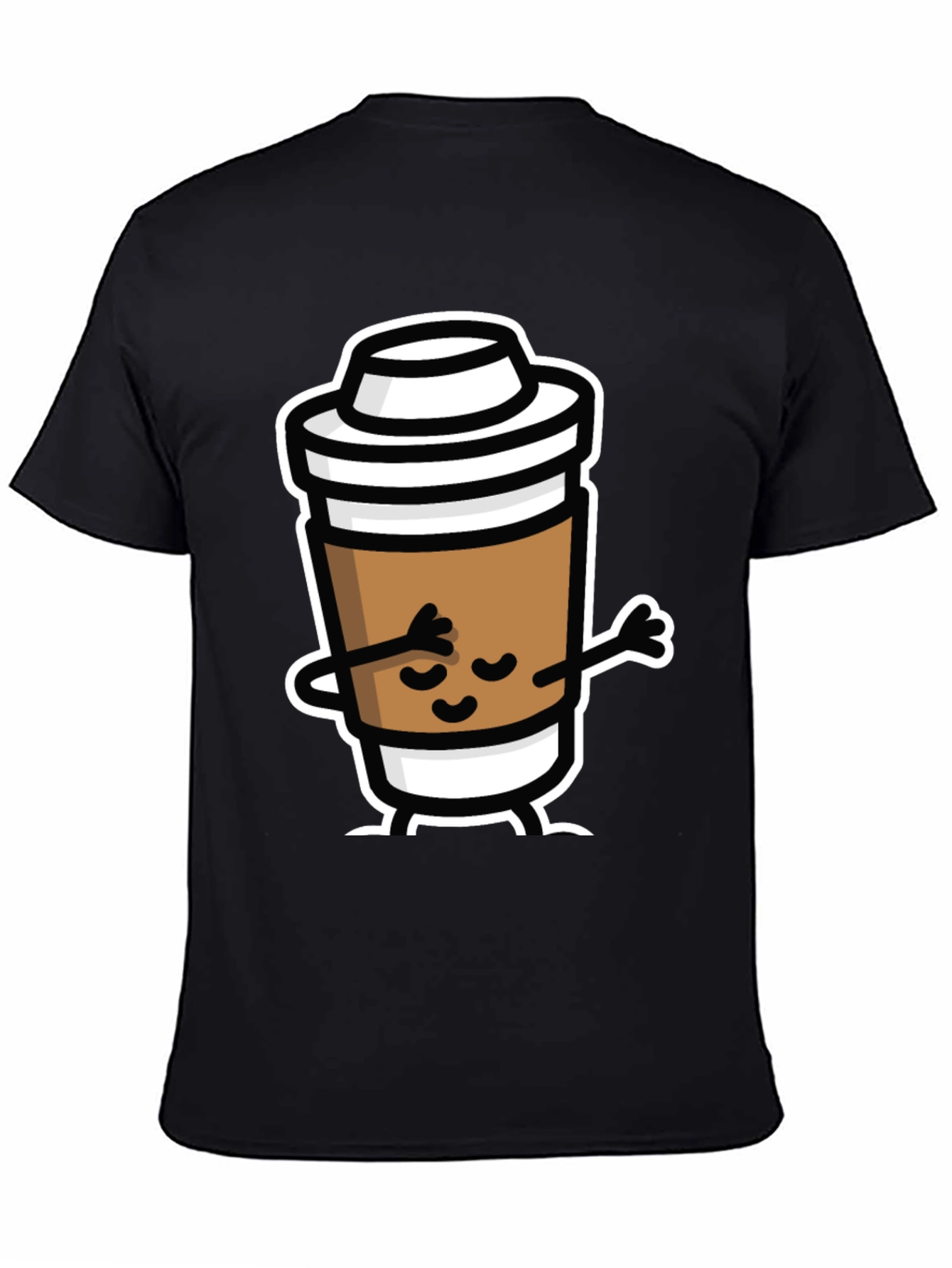 Dabbing Coffee Cup Black T-Shirt