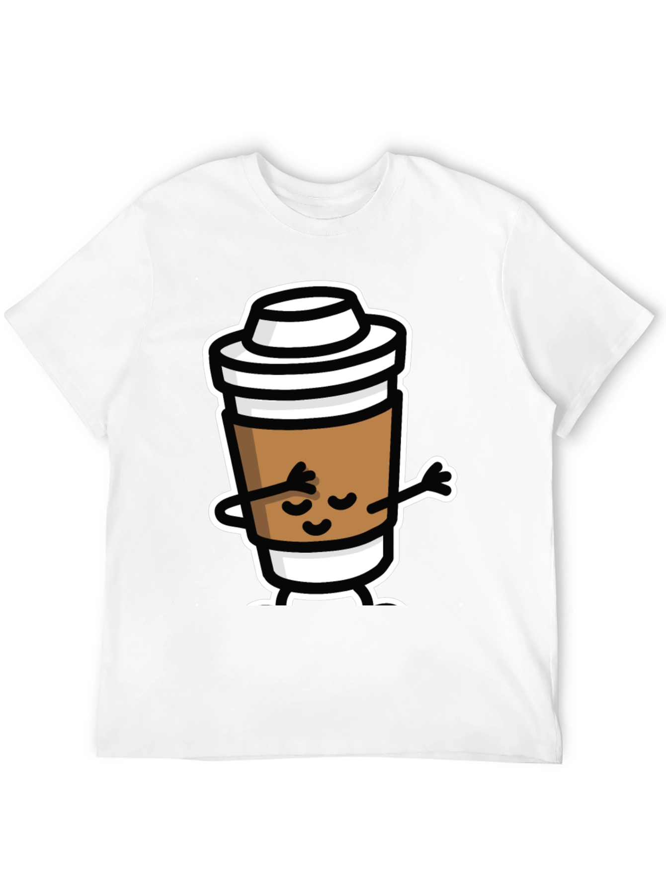 Dabbing Coffee Cup Black T-Shirt