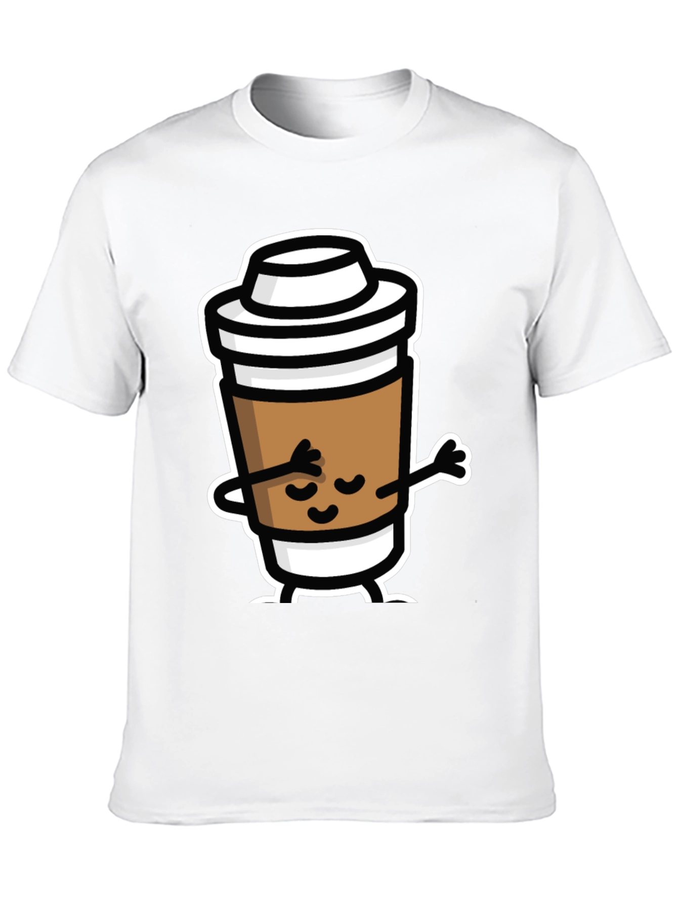 Dabbing Coffee Cup Black T-Shirt