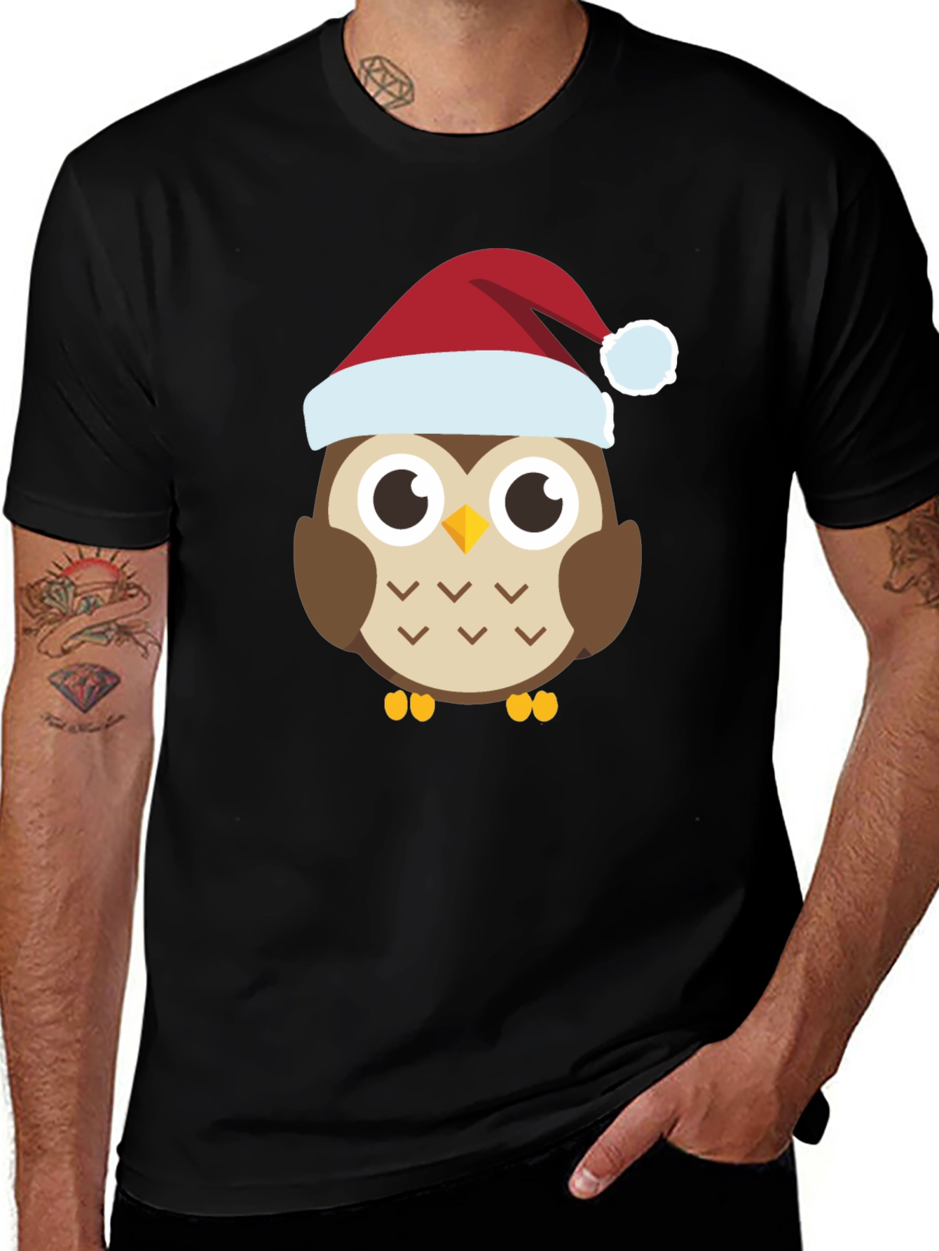 Festive Owl Tee - Holiday Cheer