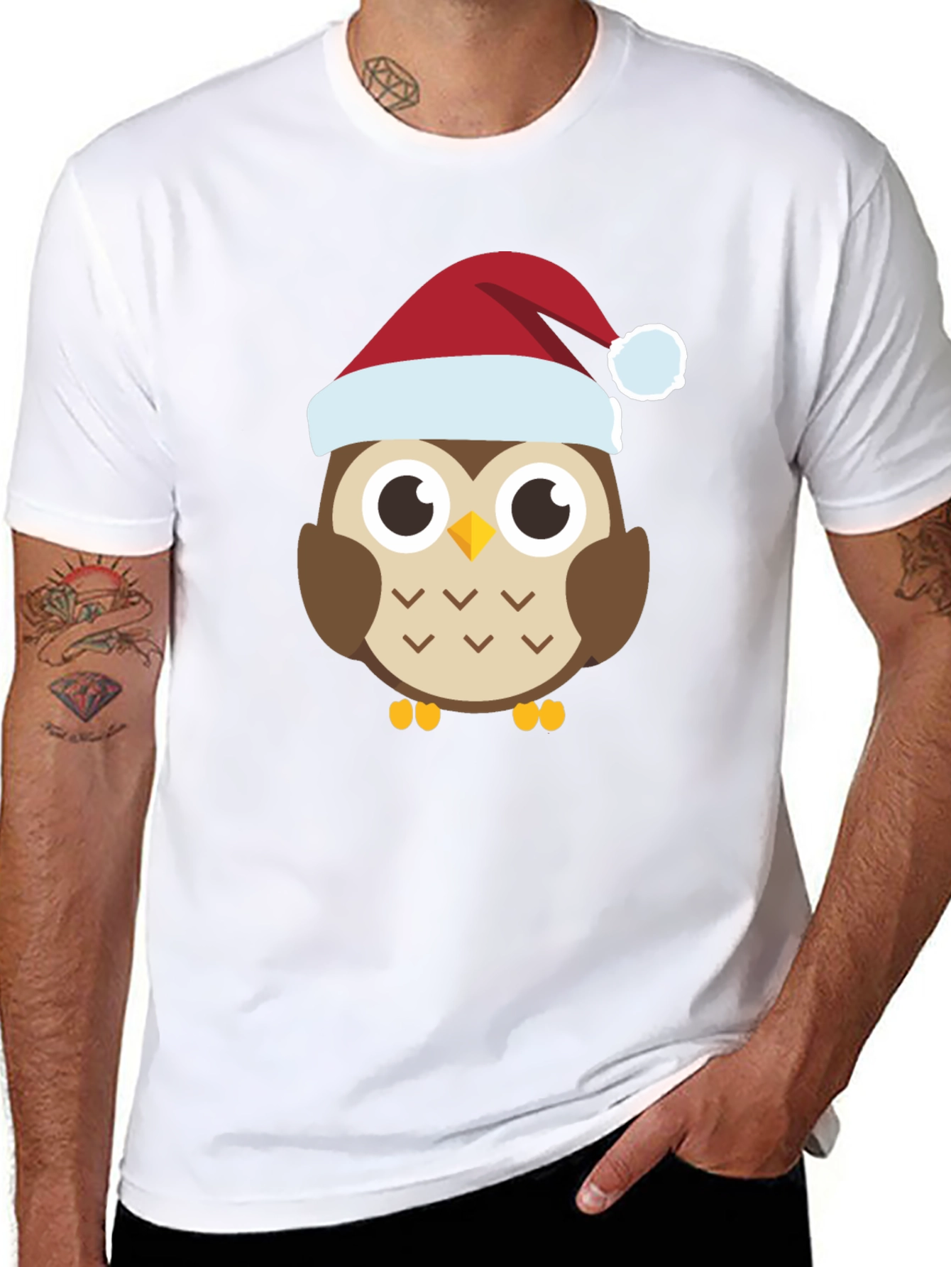 Festive Owl Tee - Holiday Cheer