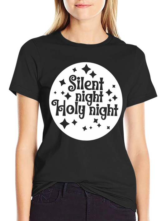 Silent Night Graphic Tee - Christmas Holiday Shirt