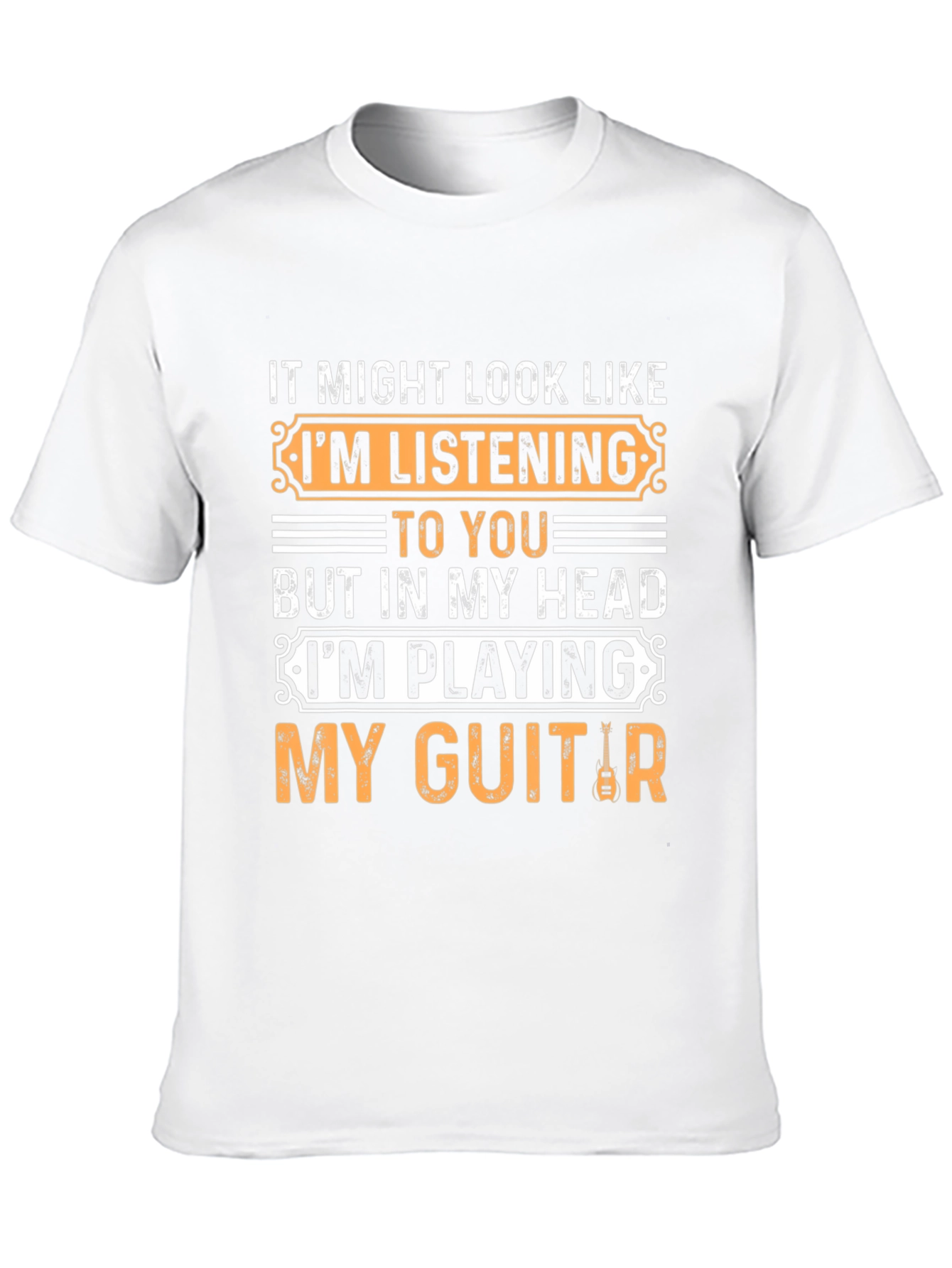 Funny Guitarist T-Shirt - Playing Guitar Design