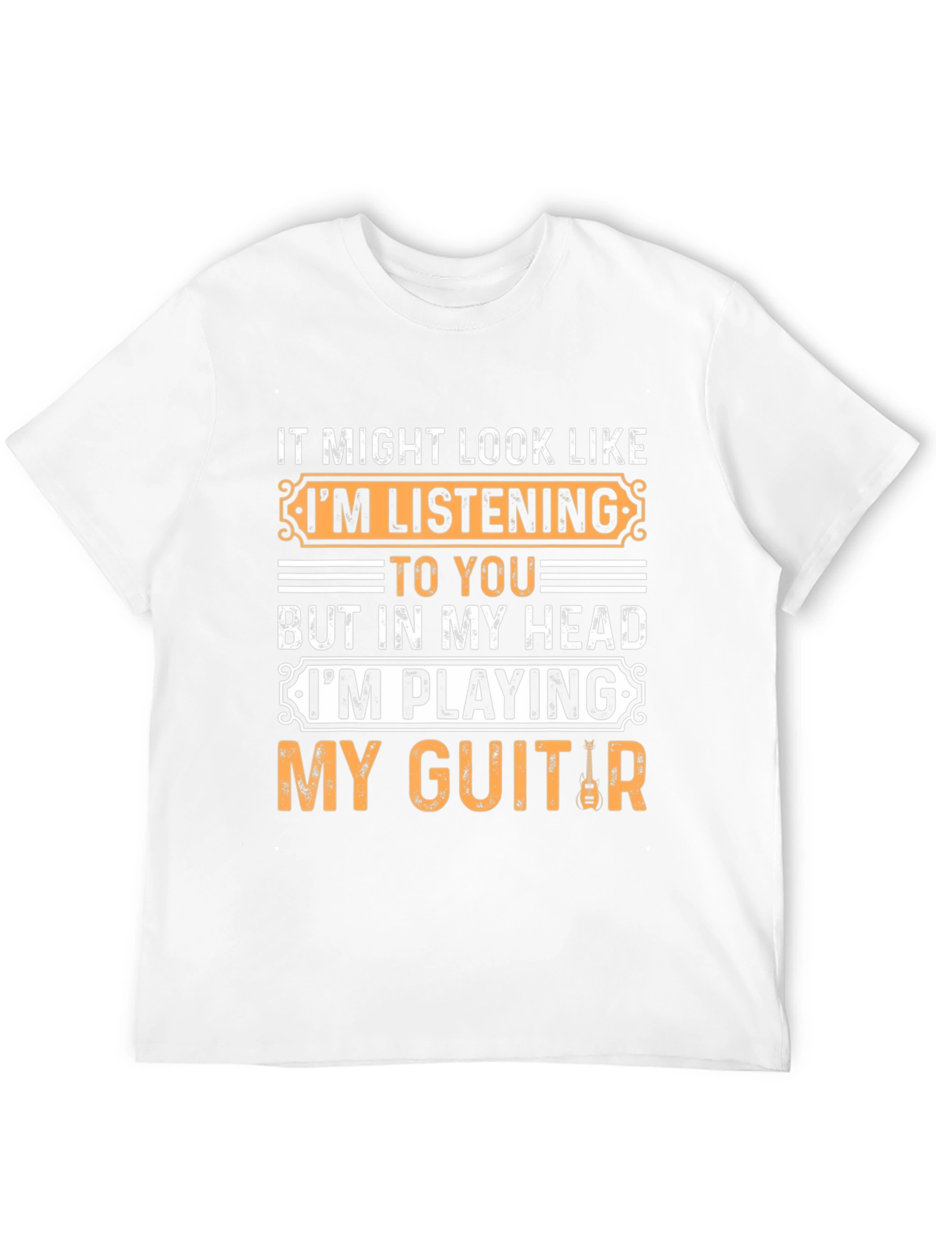 Funny Guitarist T-Shirt - Playing Guitar Design
