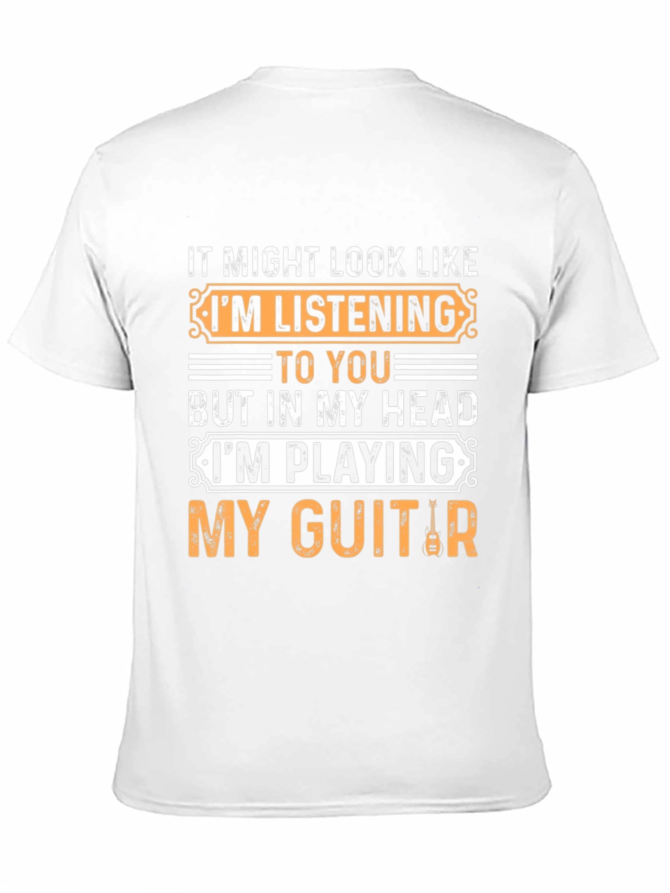Funny Guitarist T-Shirt - Playing Guitar Design