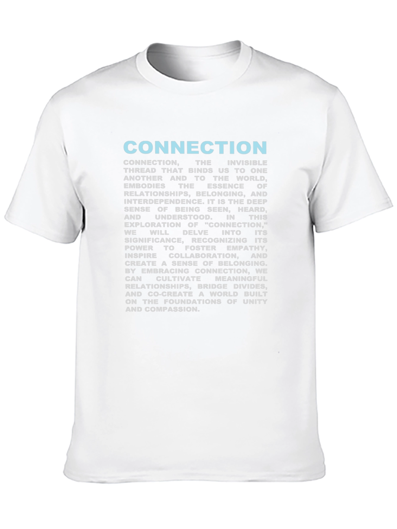 Connection T-Shirt: Unity & Empathy Design
