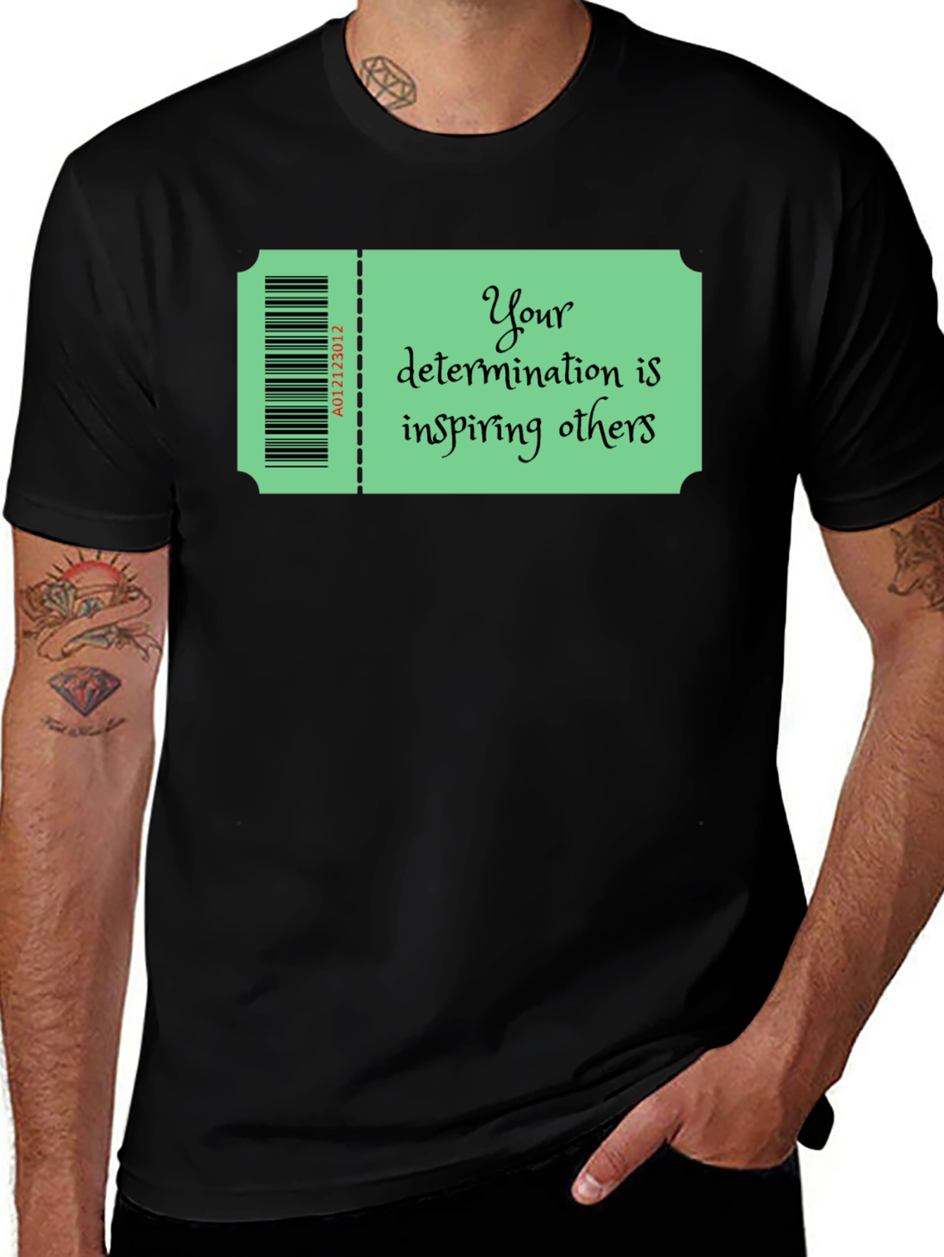 Motivational Ticket Black T-Shirt